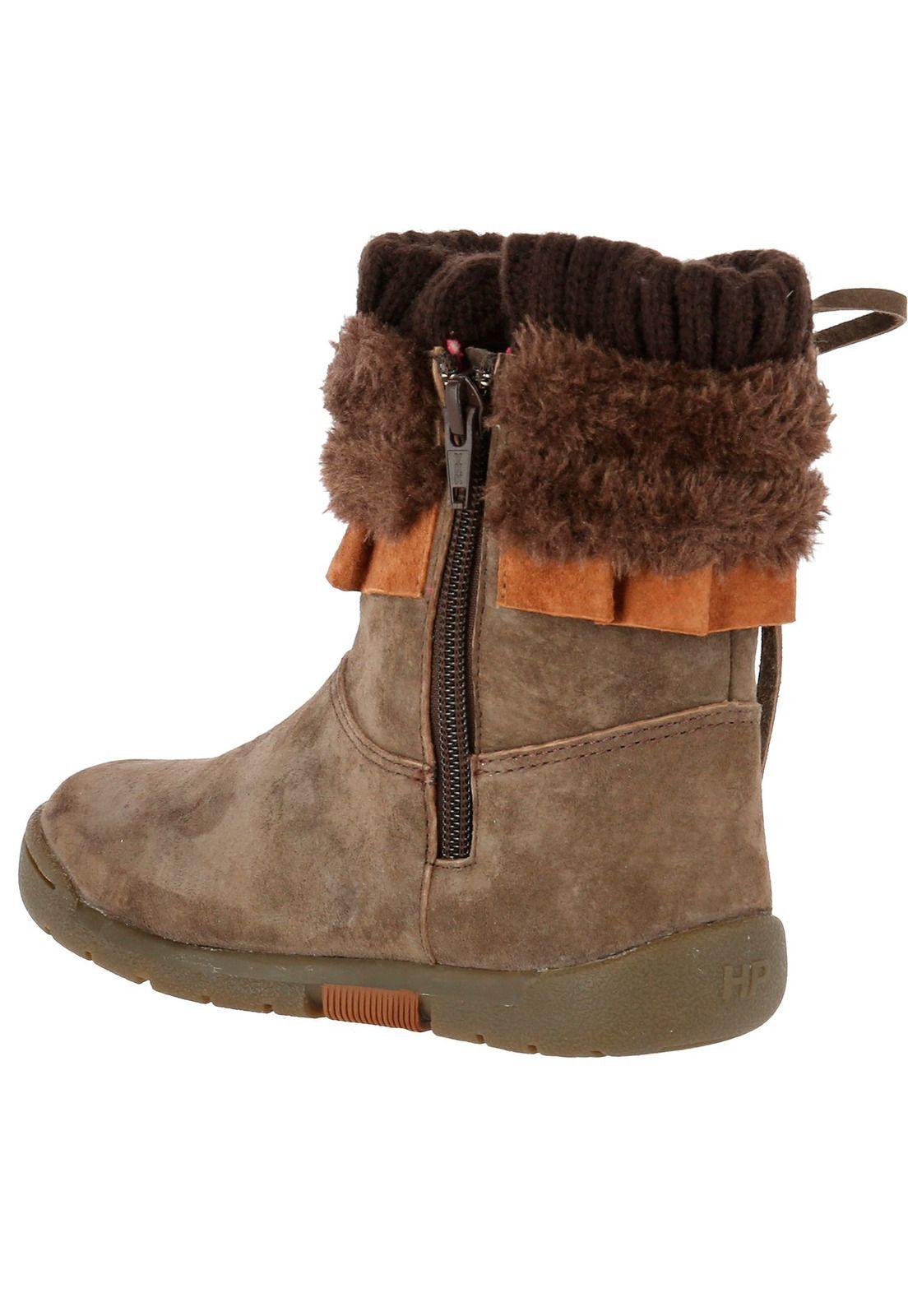 Bota Cuero Niña Macarron Café-4