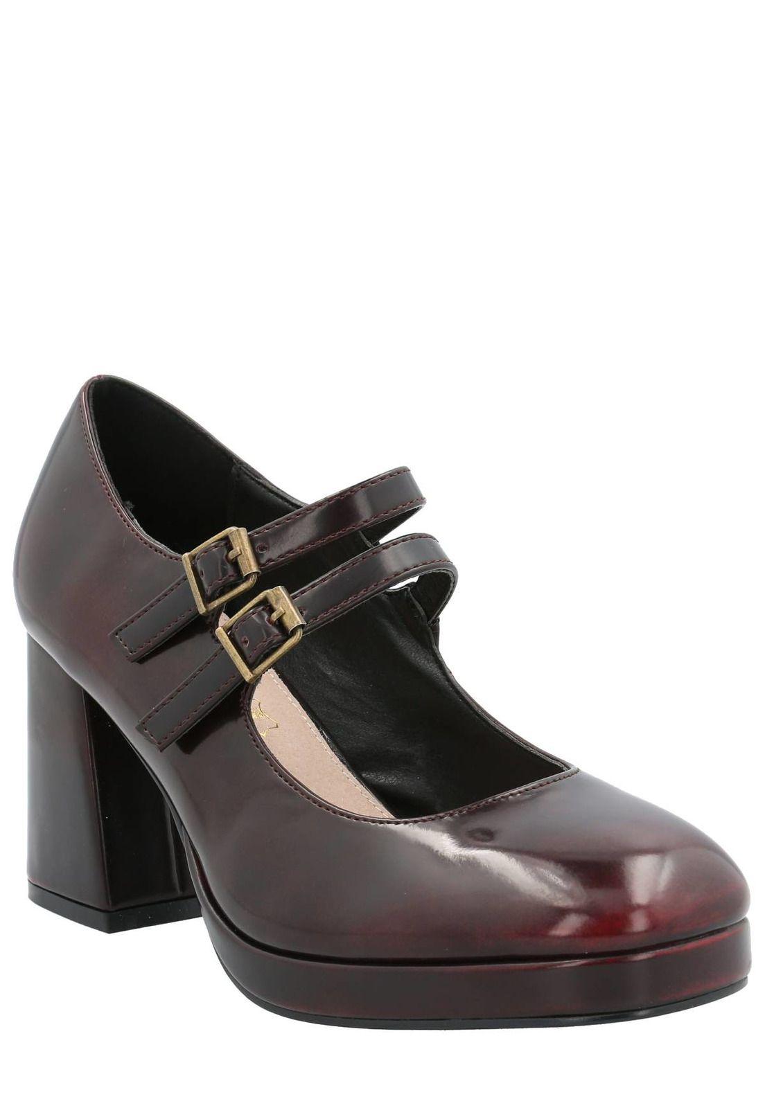 Zapato Mary Jane Rangers Mujer Burdeo-0