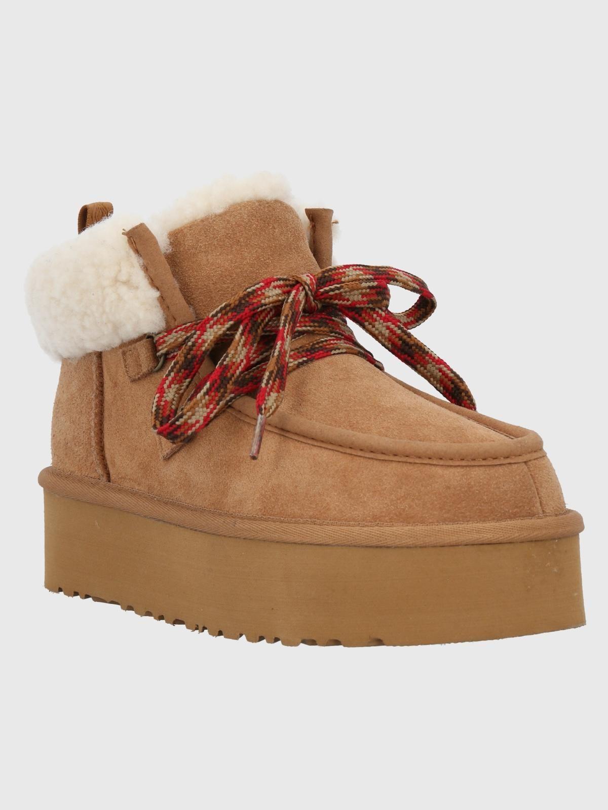 Botín Cuero Mujer Arlo Café-0