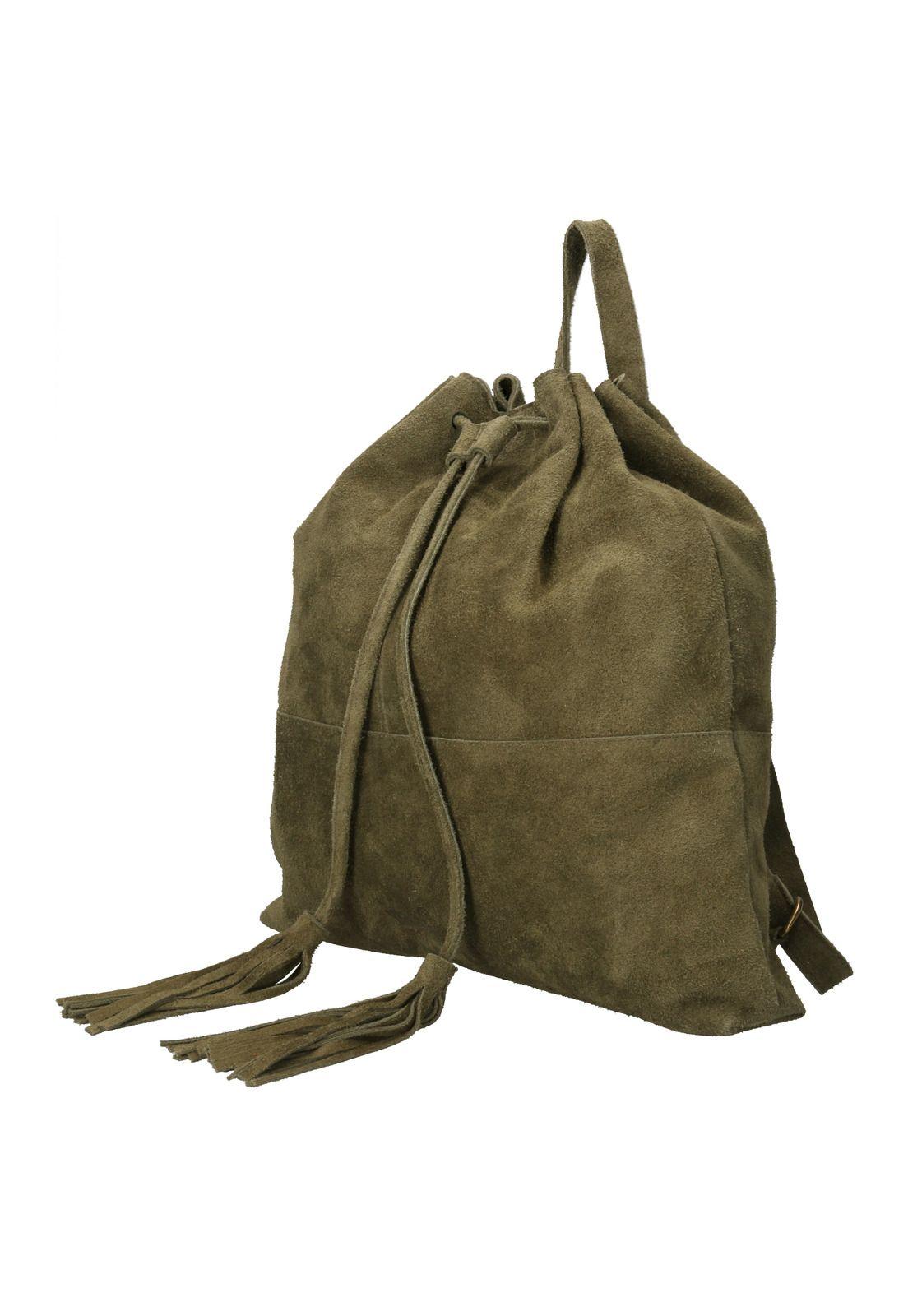 Mochila Cuero Mujer Pazin Back Verde-1