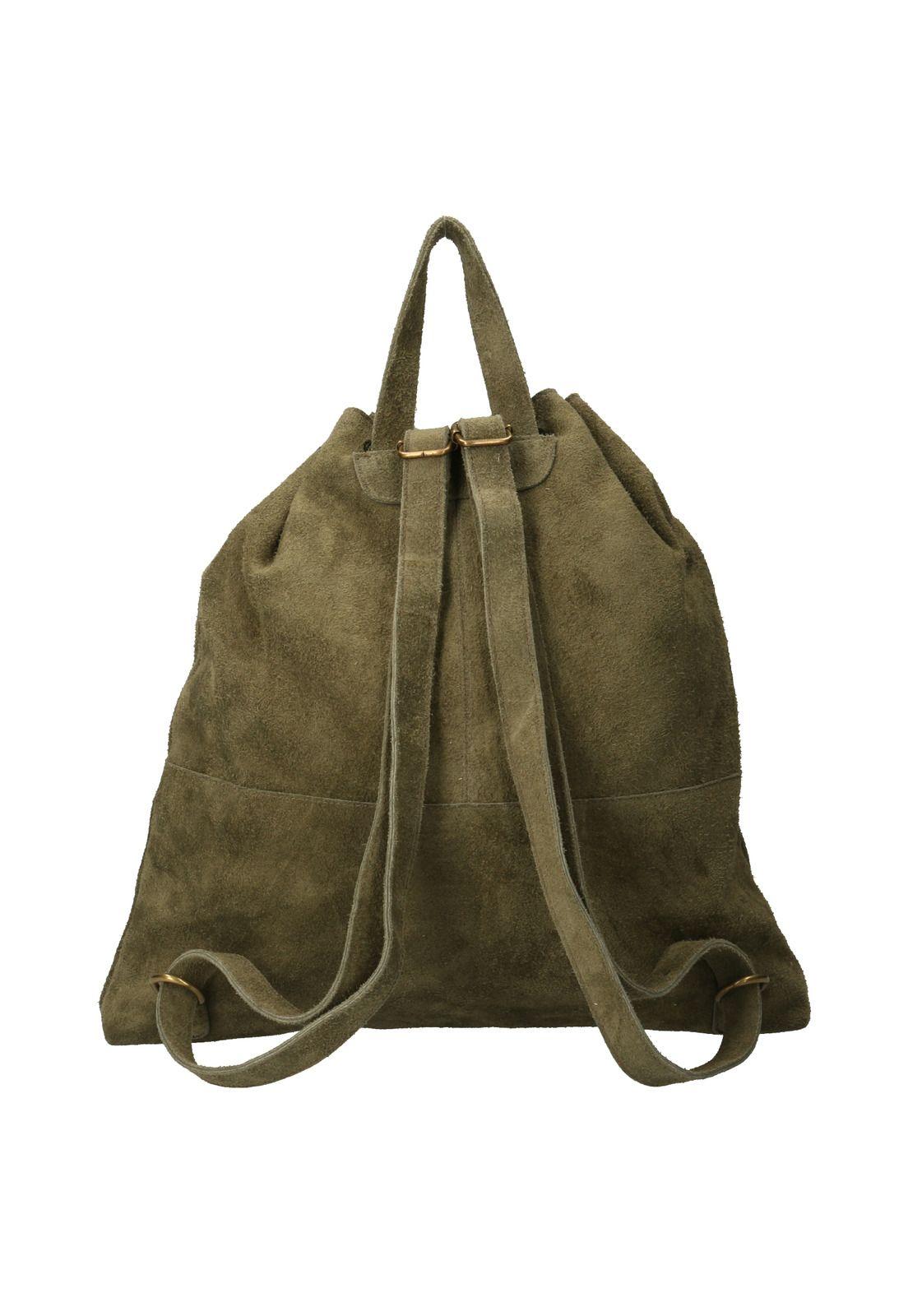 Mochila Cuero Mujer Pazin Back Verde-2