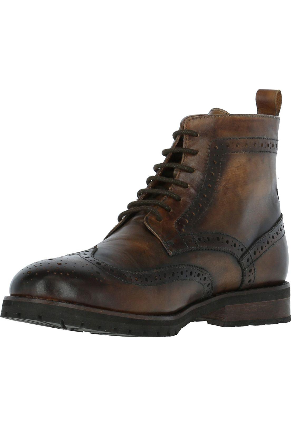 Botin Cuero Boss Café Hombre-1