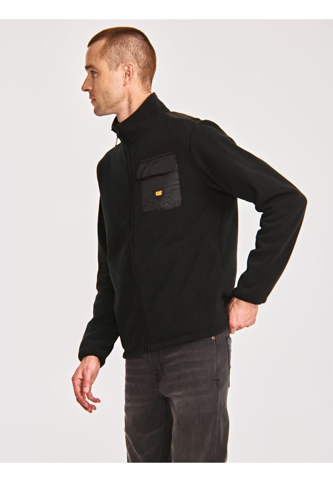 Polar Hombre Polar Fleece Utility Full ZipNegro-3