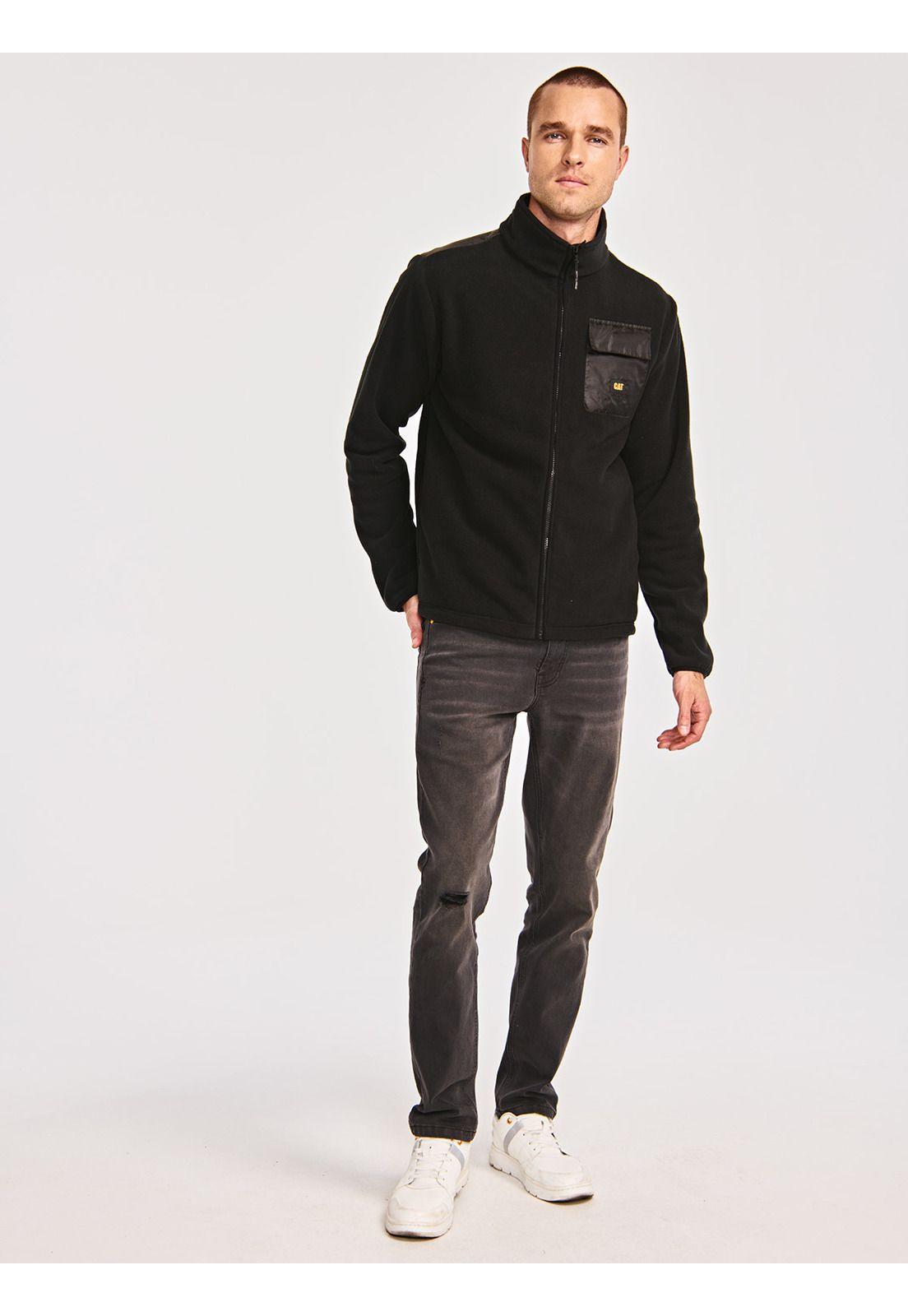 Polar Hombre Polar Fleece Utility Full ZipNegro-6