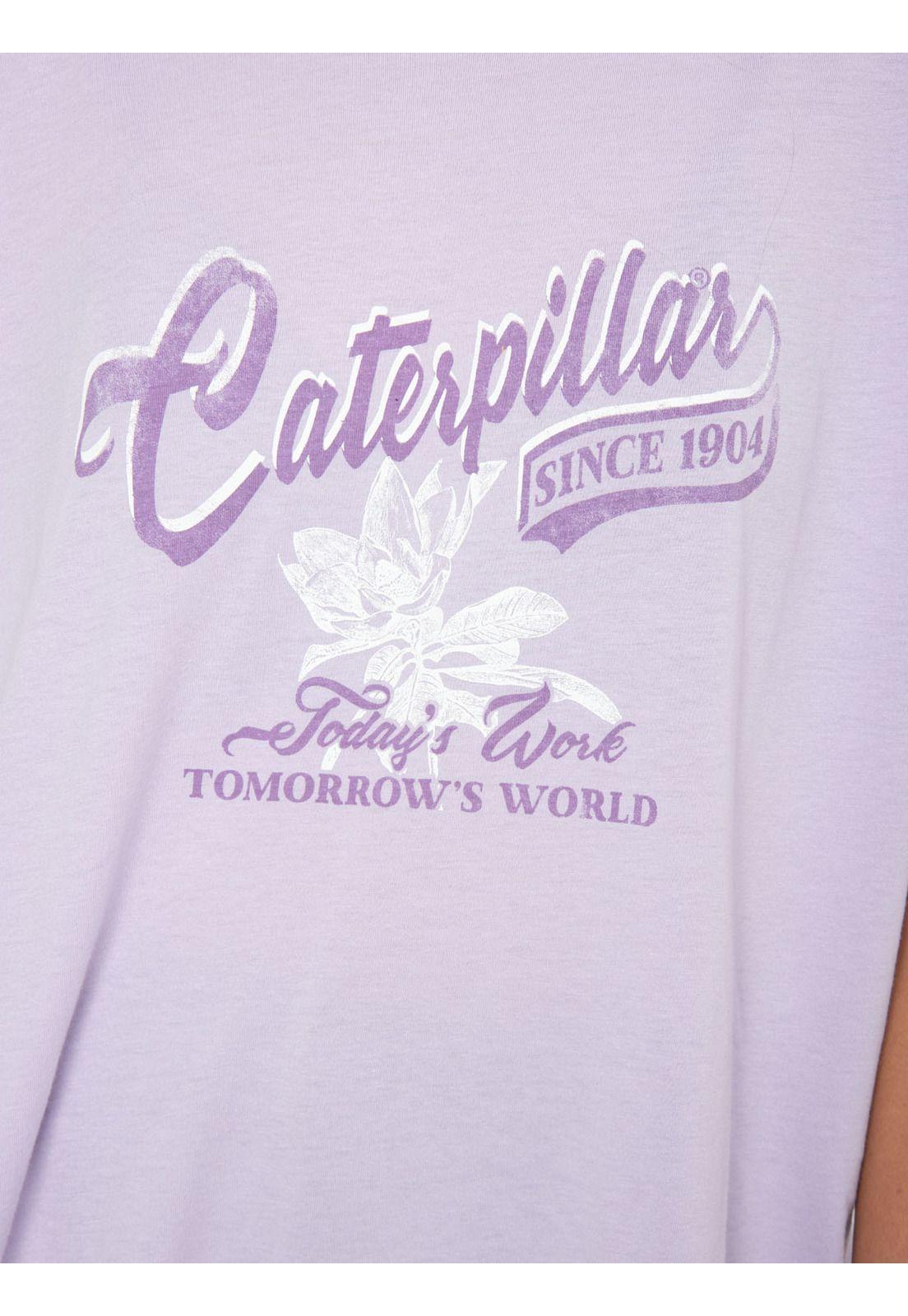 Polera Manga Corta Mujer Oversized Graphic Morado-4