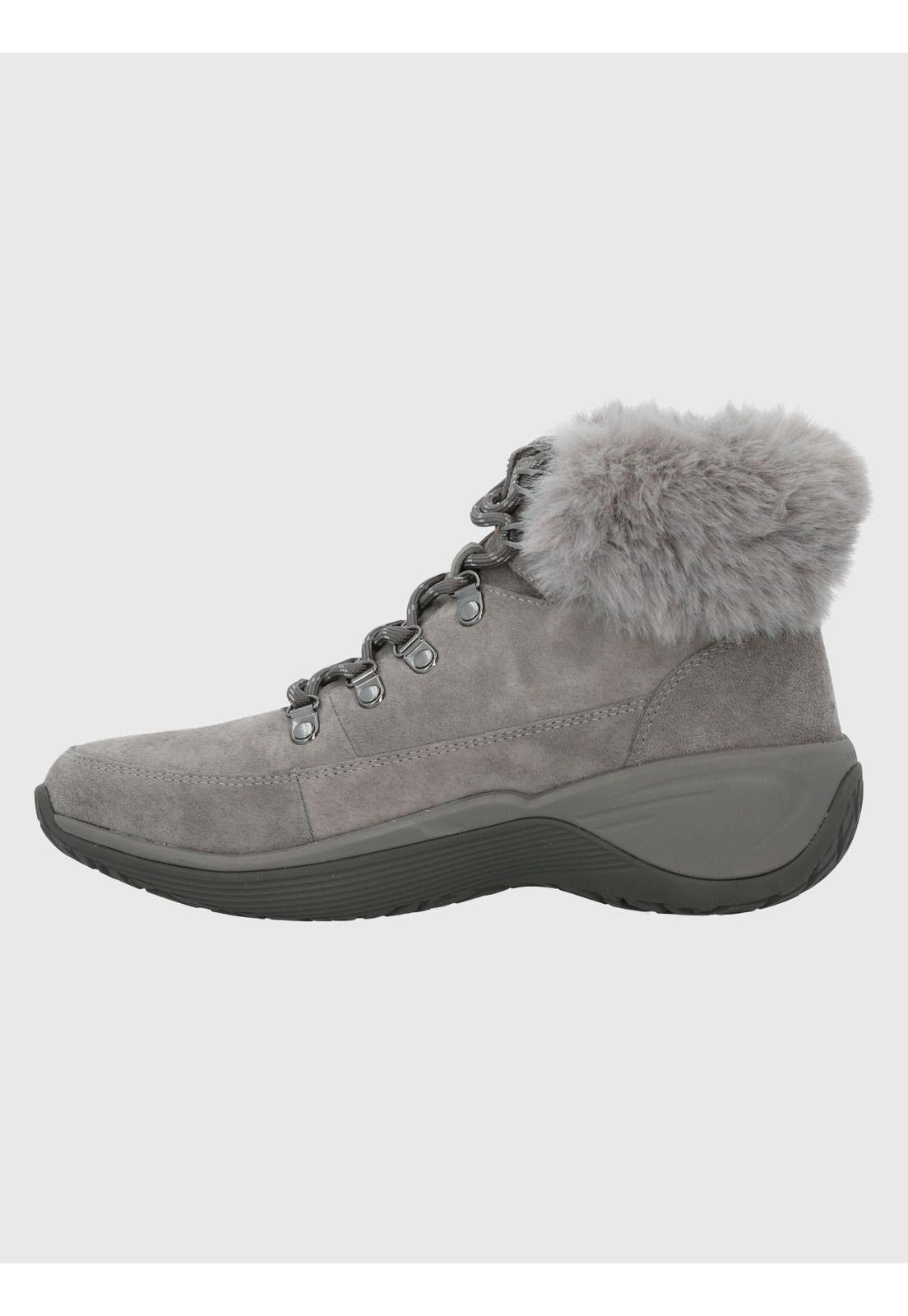 Botín Cuero Mujer Spinal Rug Alpine Gris-5