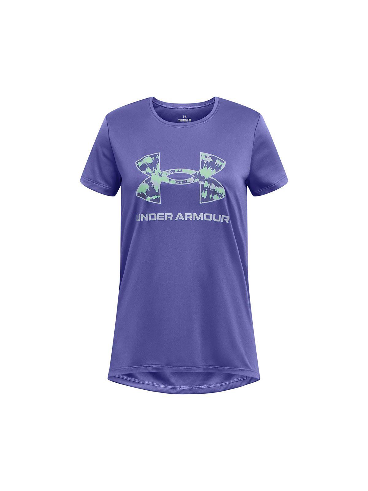 Polera Manga Corta UA Tech Niña Morado-0