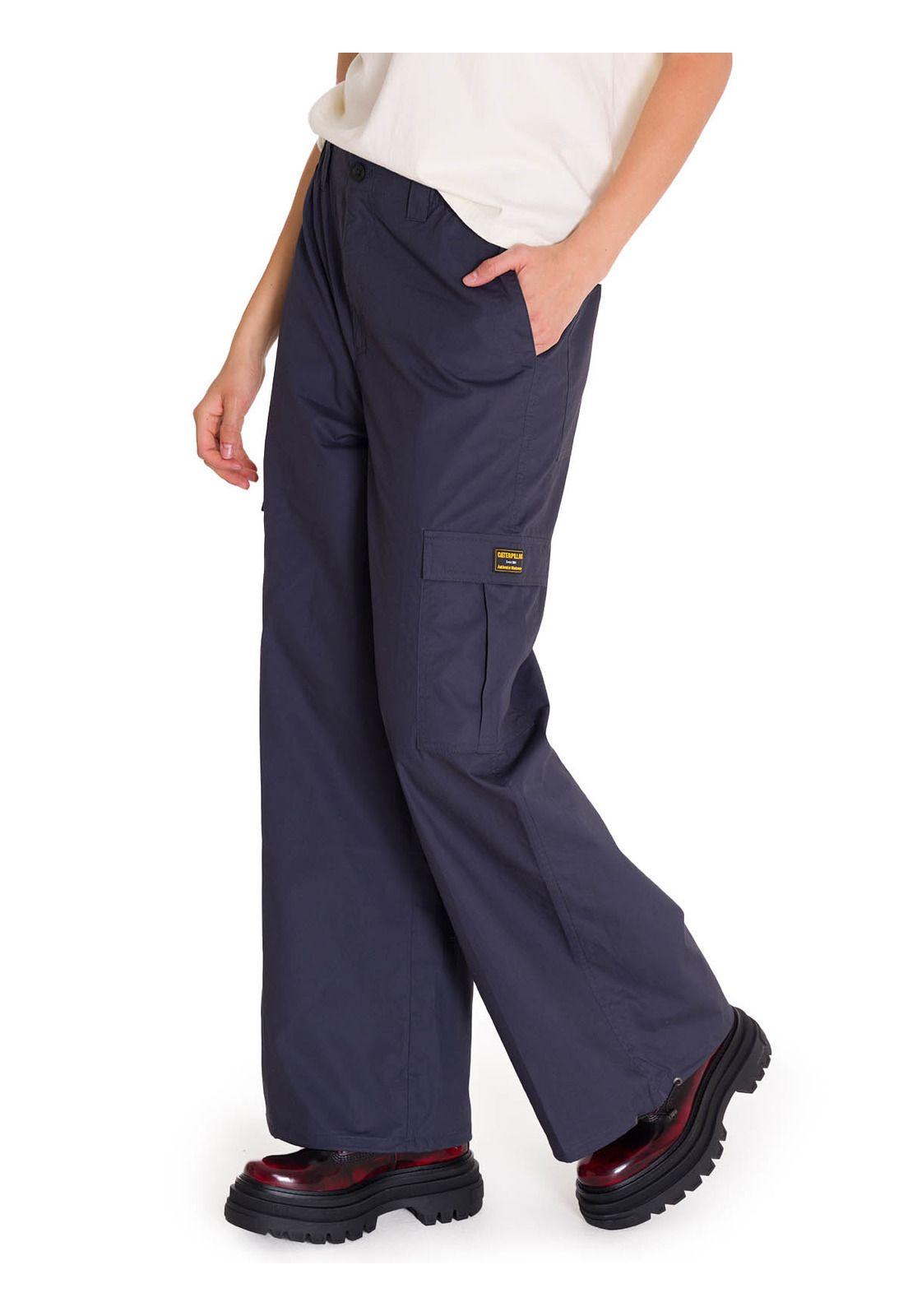 Pantalones Pull-On Cargo Parachute Mujer Azul-1