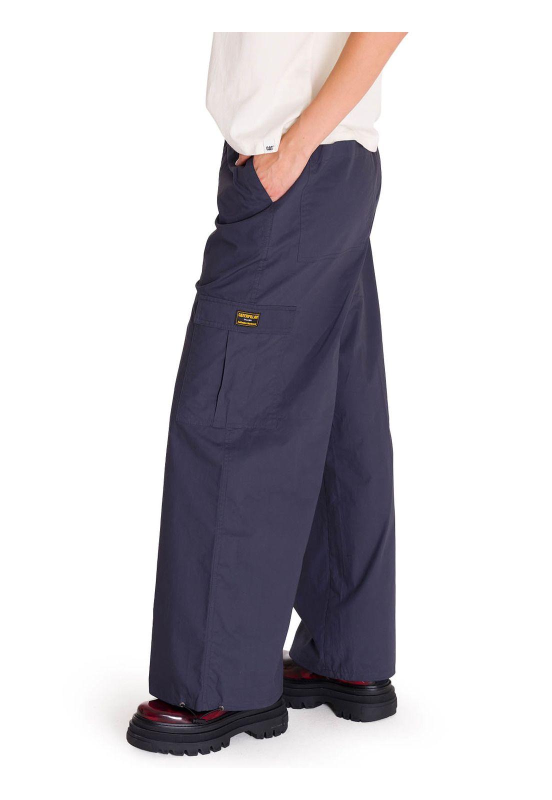 Pantalones Pull-On Cargo Parachute Mujer Azul-3
