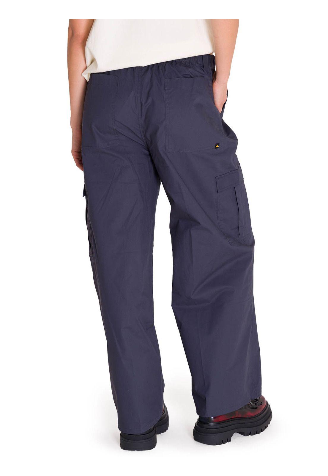 Pantalones Pull-On Cargo Parachute Mujer Azul-4