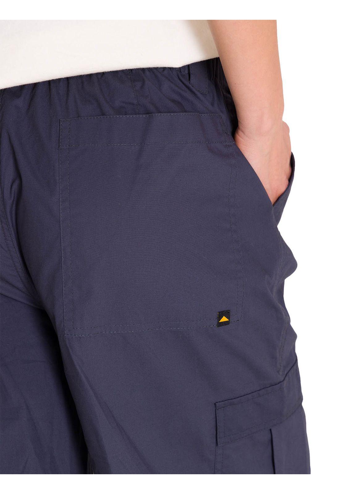 Pantalones Pull-On Cargo Parachute Mujer Azul-5