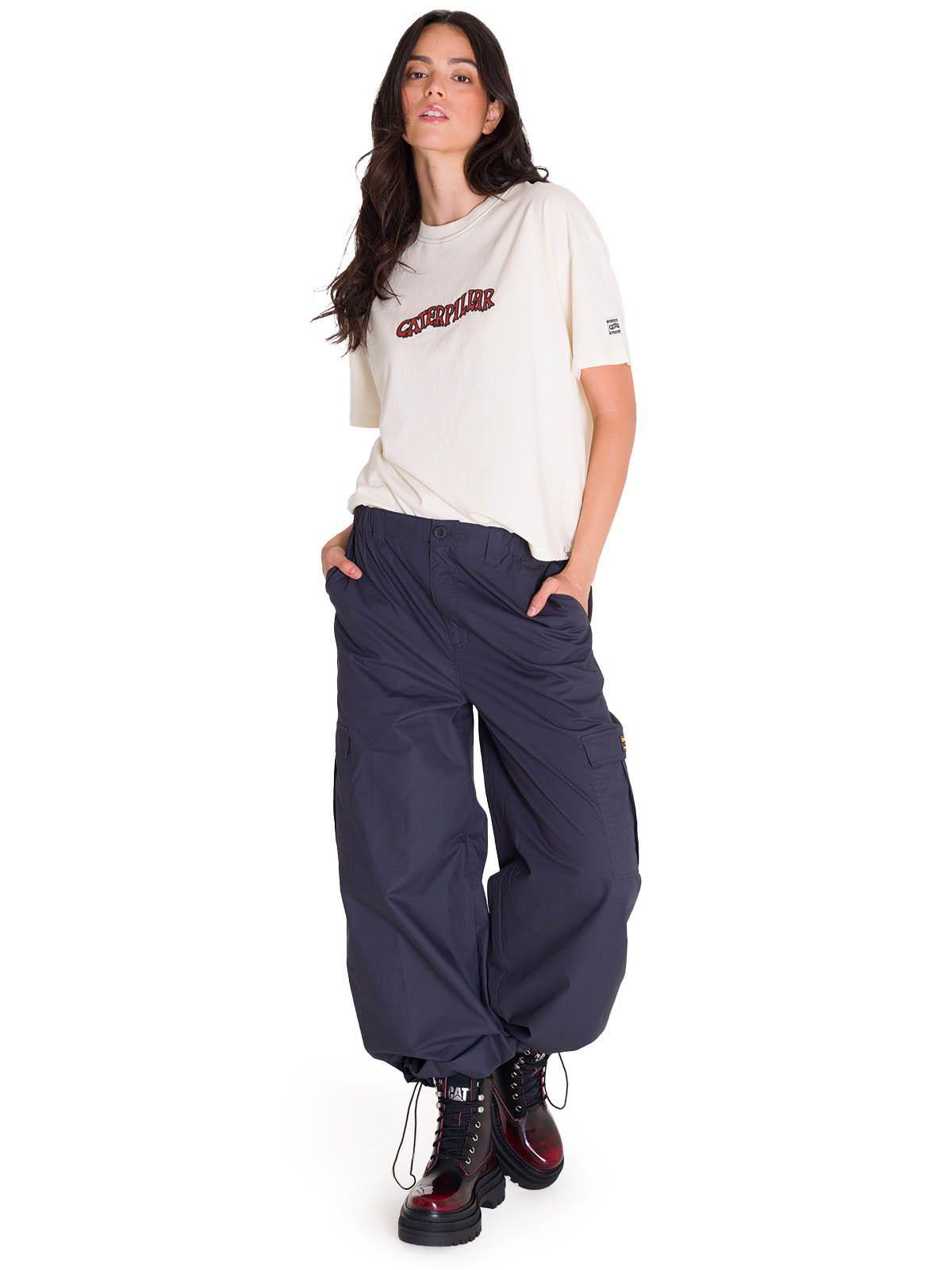 Pantalones Pull-On Cargo Parachute Mujer Azul-7
