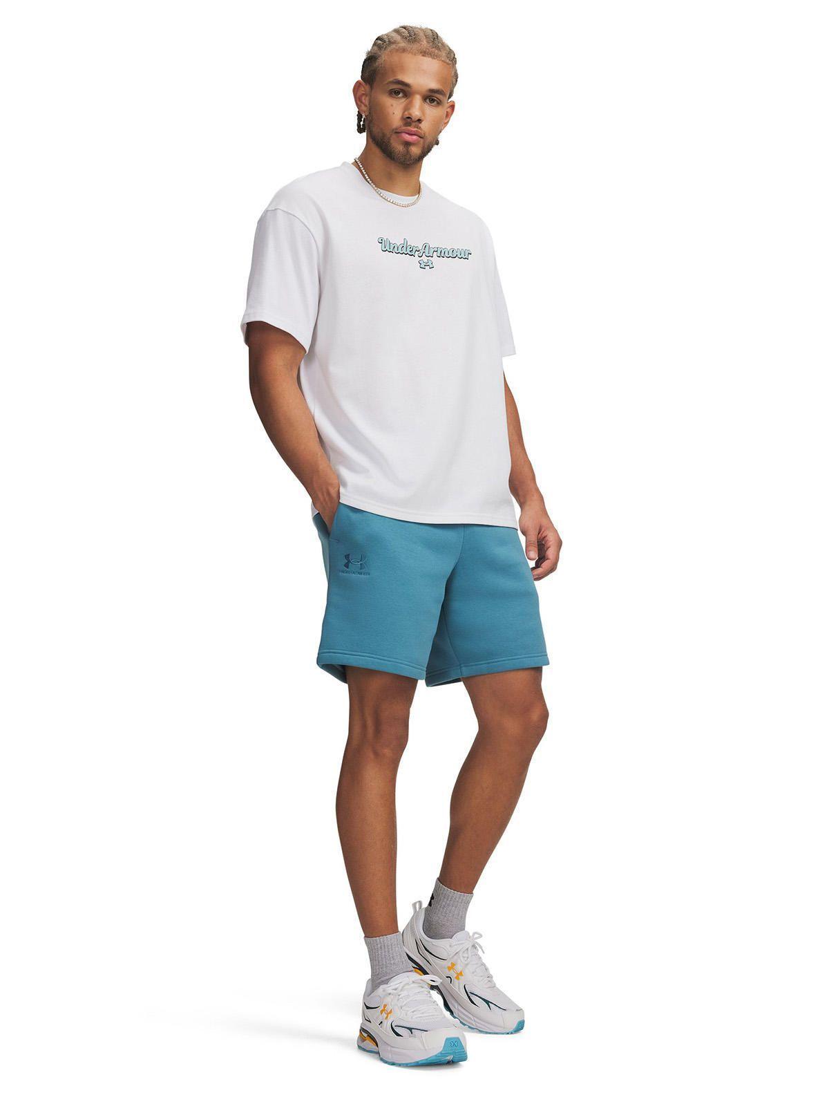 Short Hombre Icon Fleece Crew Azul-3
