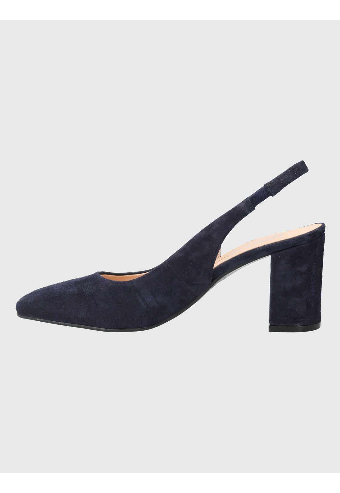 Zapato Cuero Azul Oscuro Mujer Temu -4