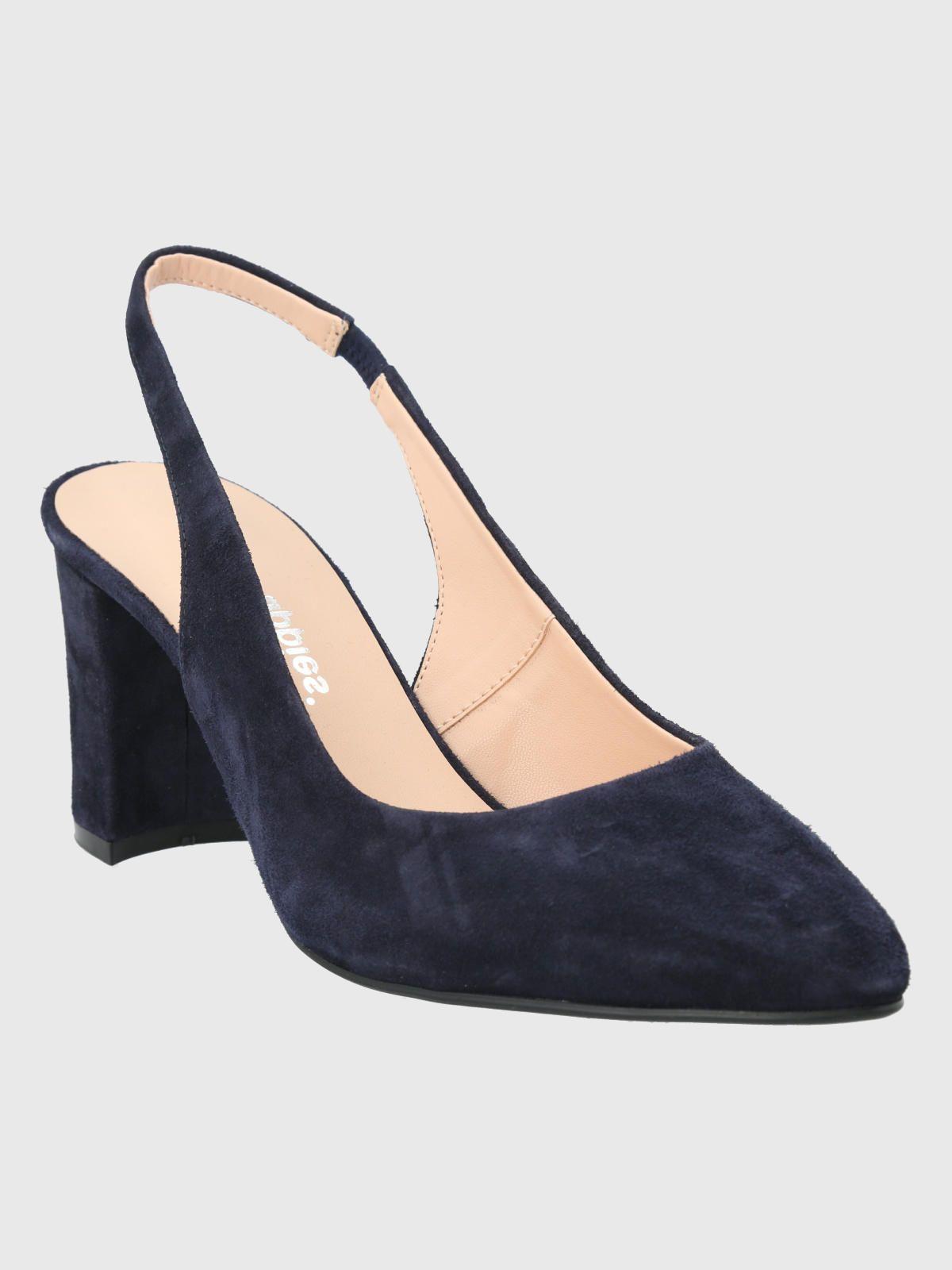 Zapato Cuero Azul Oscuro Mujer Temu -0