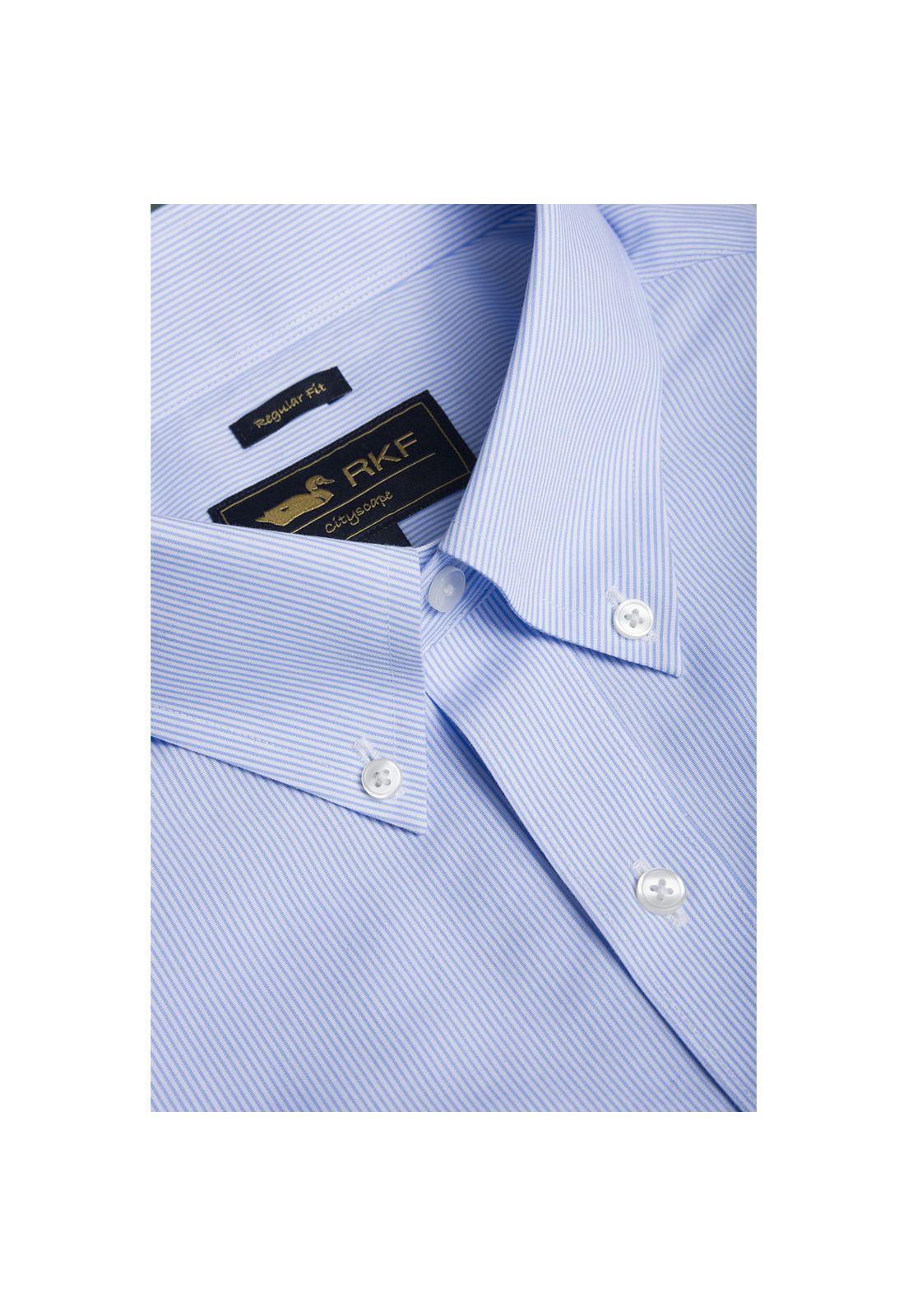 Camisa Libre de Arrugas Rockford Celeste-4