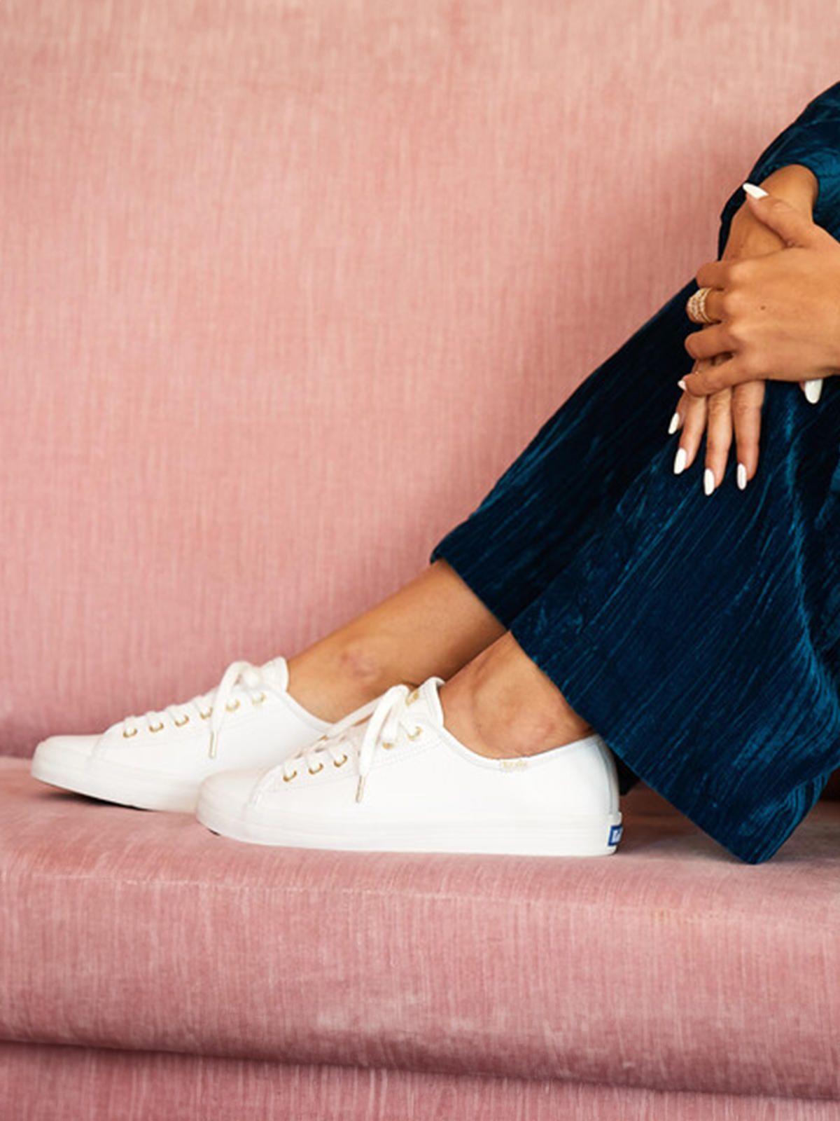 Zapatilla Cuero Kickstart Blanca Mujer-1