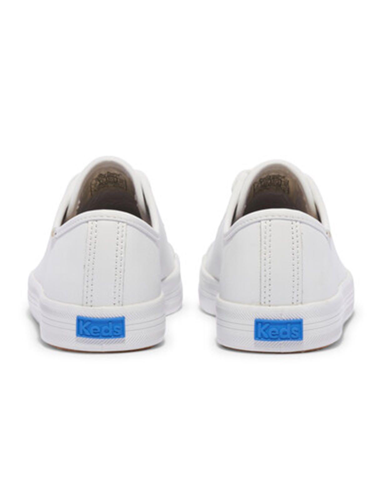 Zapatilla Cuero Kickstart Blanca Mujer-5