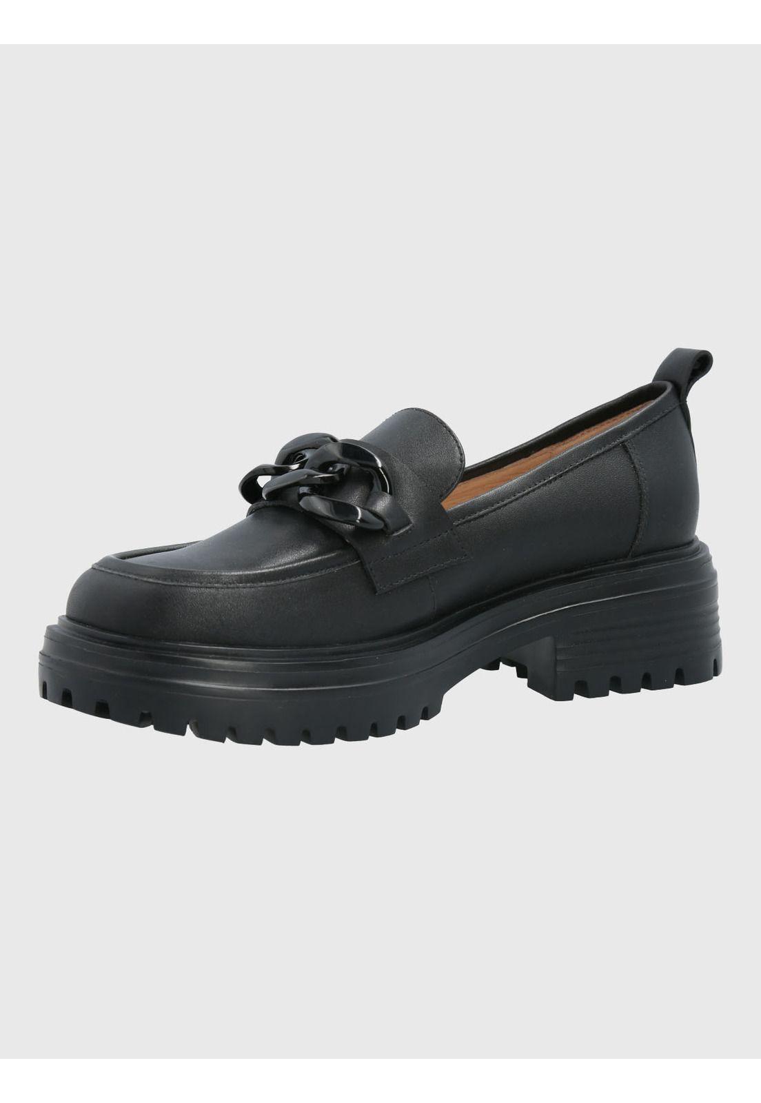 Mocasin Cuero Mujer Leboni Negro-4