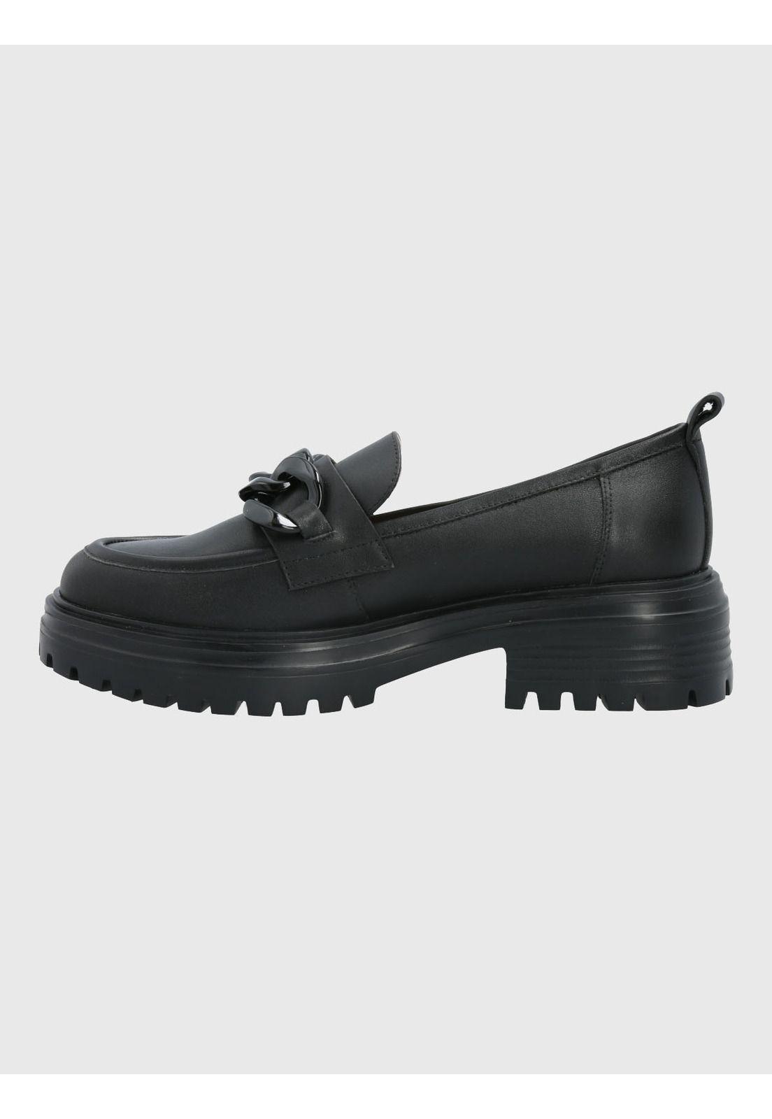 Mocasin Cuero Mujer Leboni Negro-5