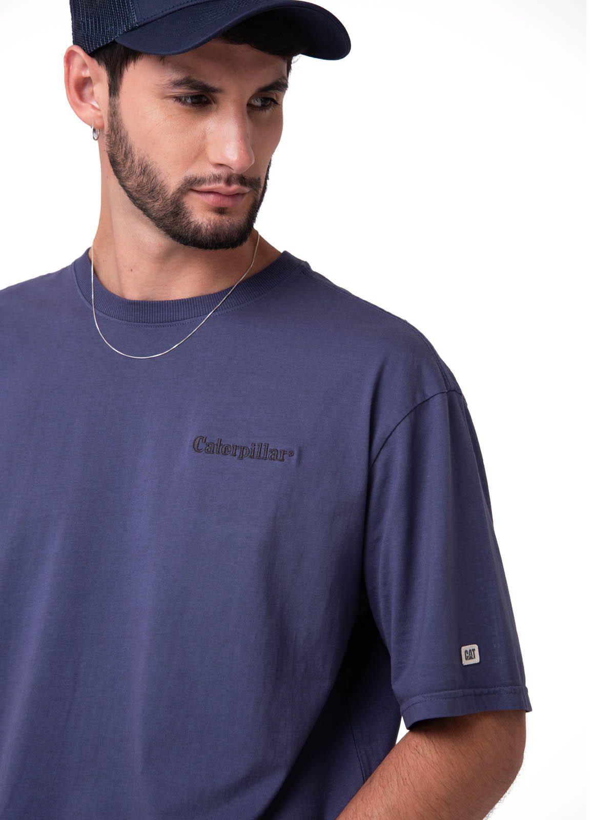 Polera Manga Corta Heavyweight Relaxed Azul-3