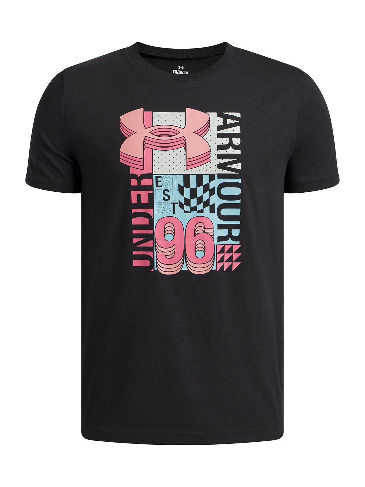 Polera M/C Niño B Logo Wordmark Collage Ss Polera Negro-0