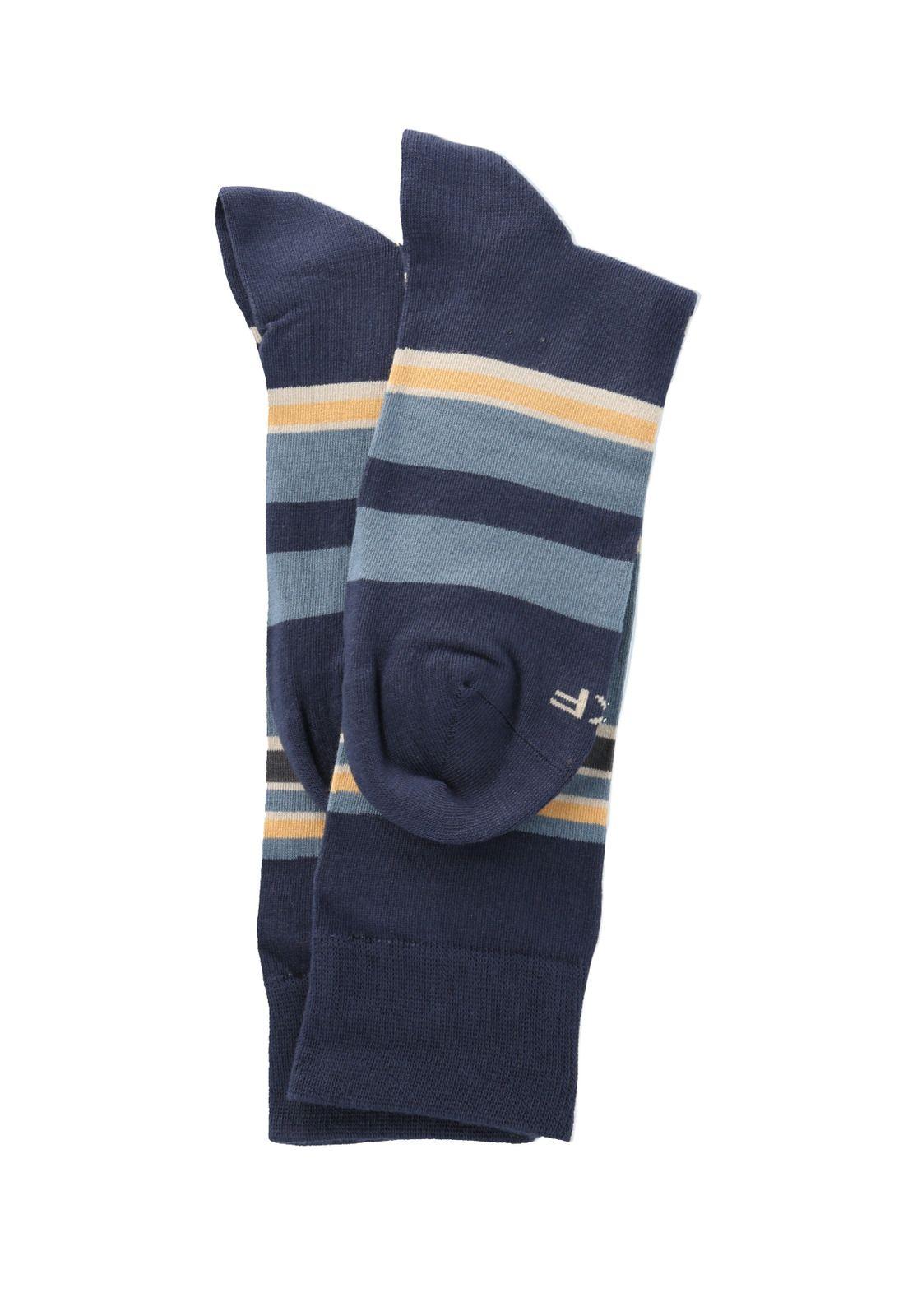 Calcetin Azul Lg Stripes Hombre-2