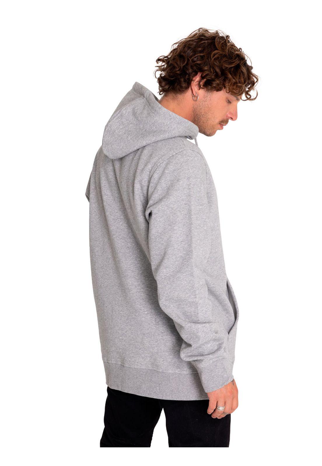 Poleron Casual Hombre Graphic Pullover Hoodie Gris-3