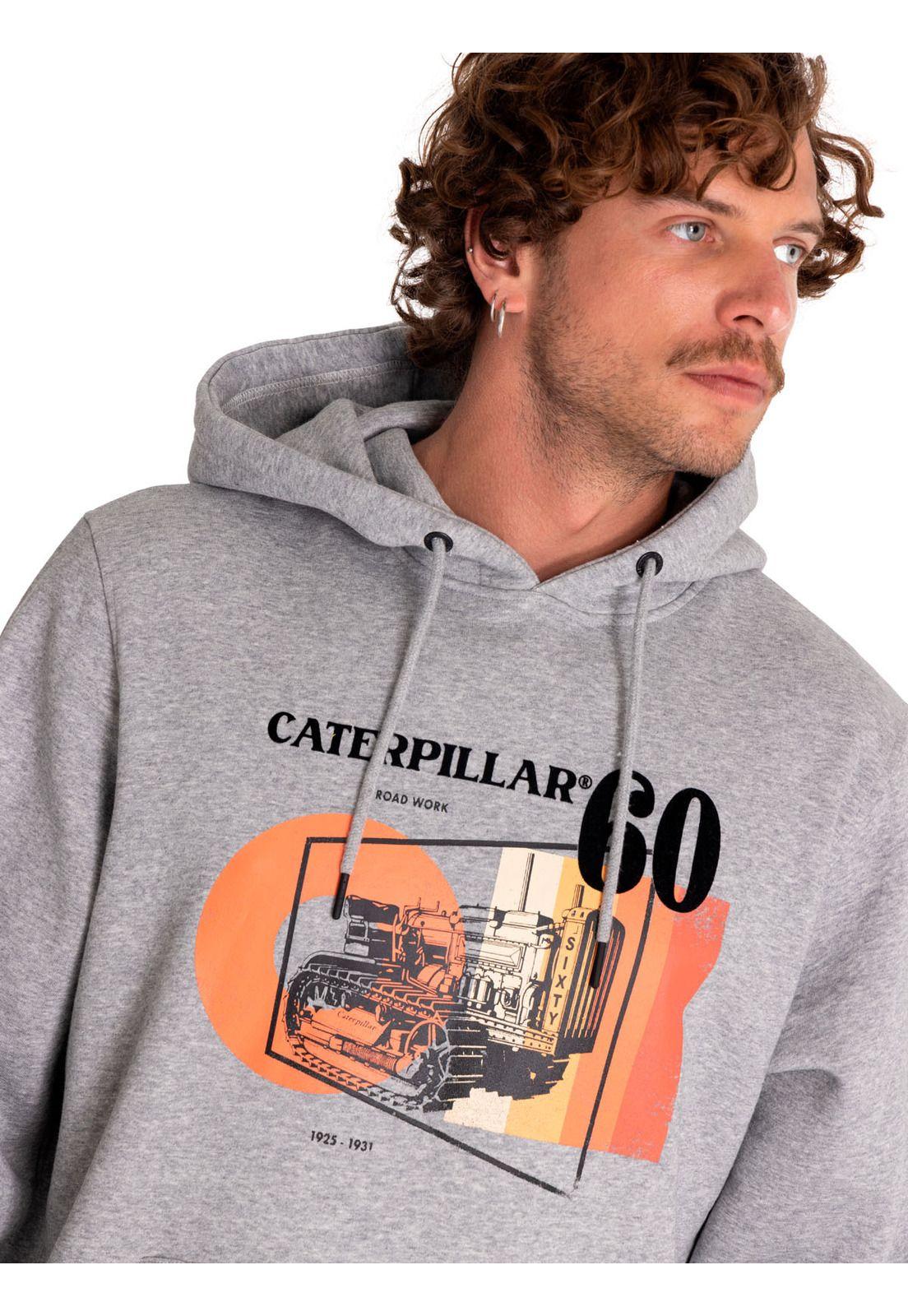 Poleron Casual Hombre Graphic Pullover Hoodie Gris-4