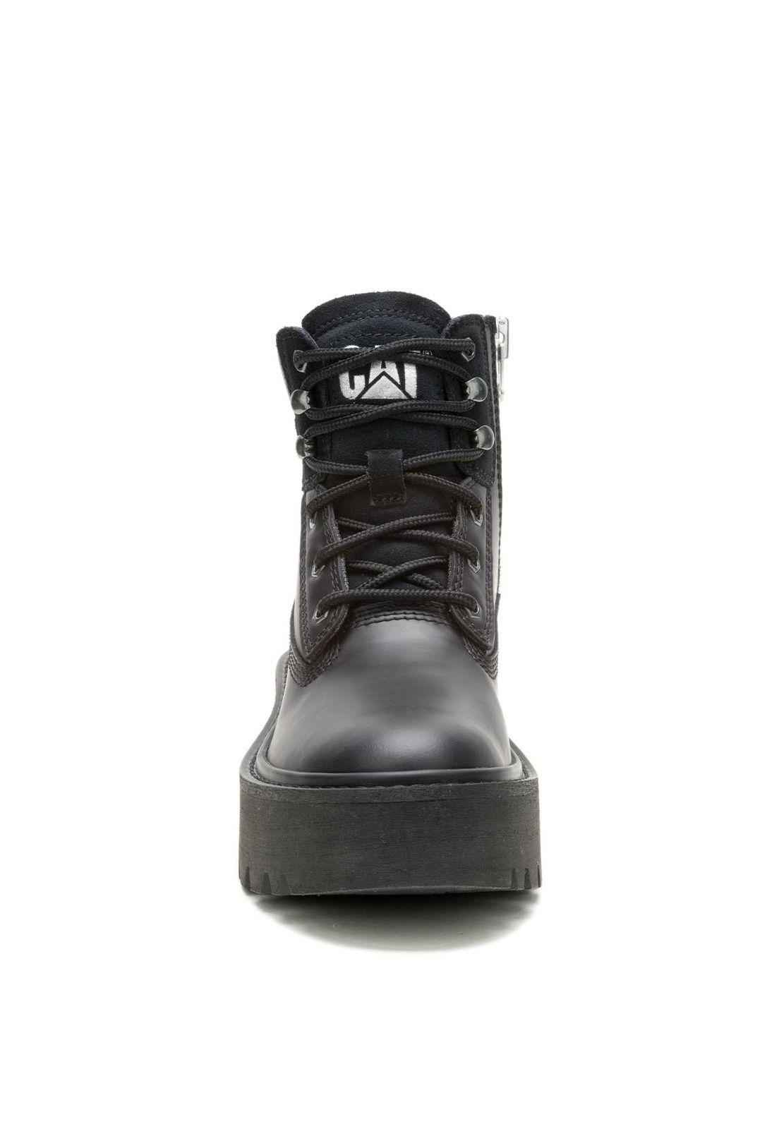 Botin Cuero Mujer Colorado Max 6 Zip Negro-4
