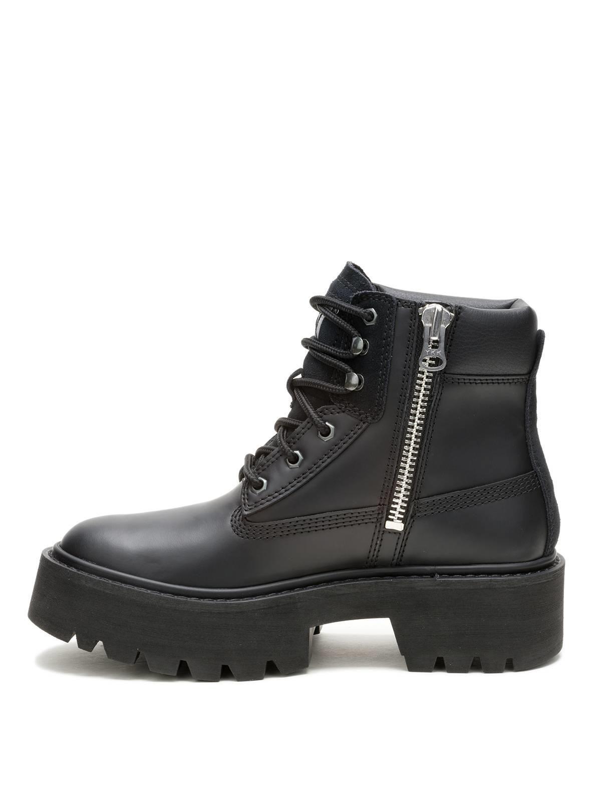 Botin Cuero Mujer Colorado Max 6 Zip Negro-3