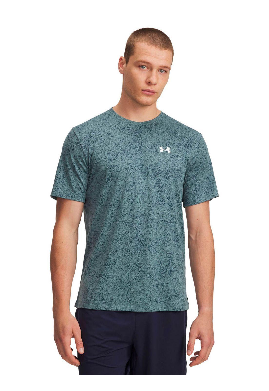 Polera Manga Corta Training para hombre Tech azul -0