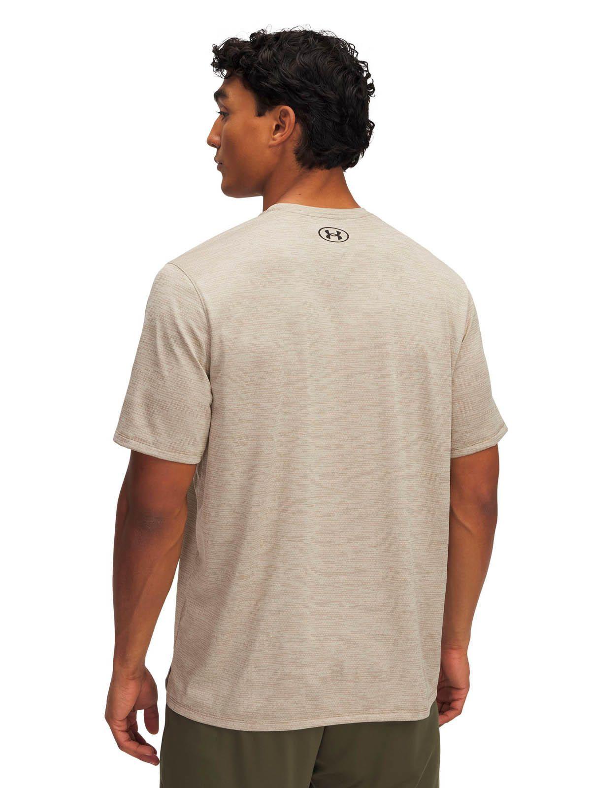 Polera Manga Corta Training para hombre Tech Vent café -1