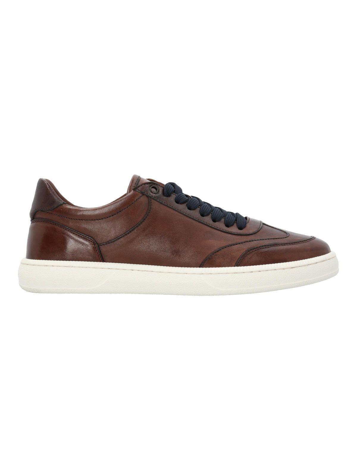 Zapatilla Cuero Hombre Lagos Café-0