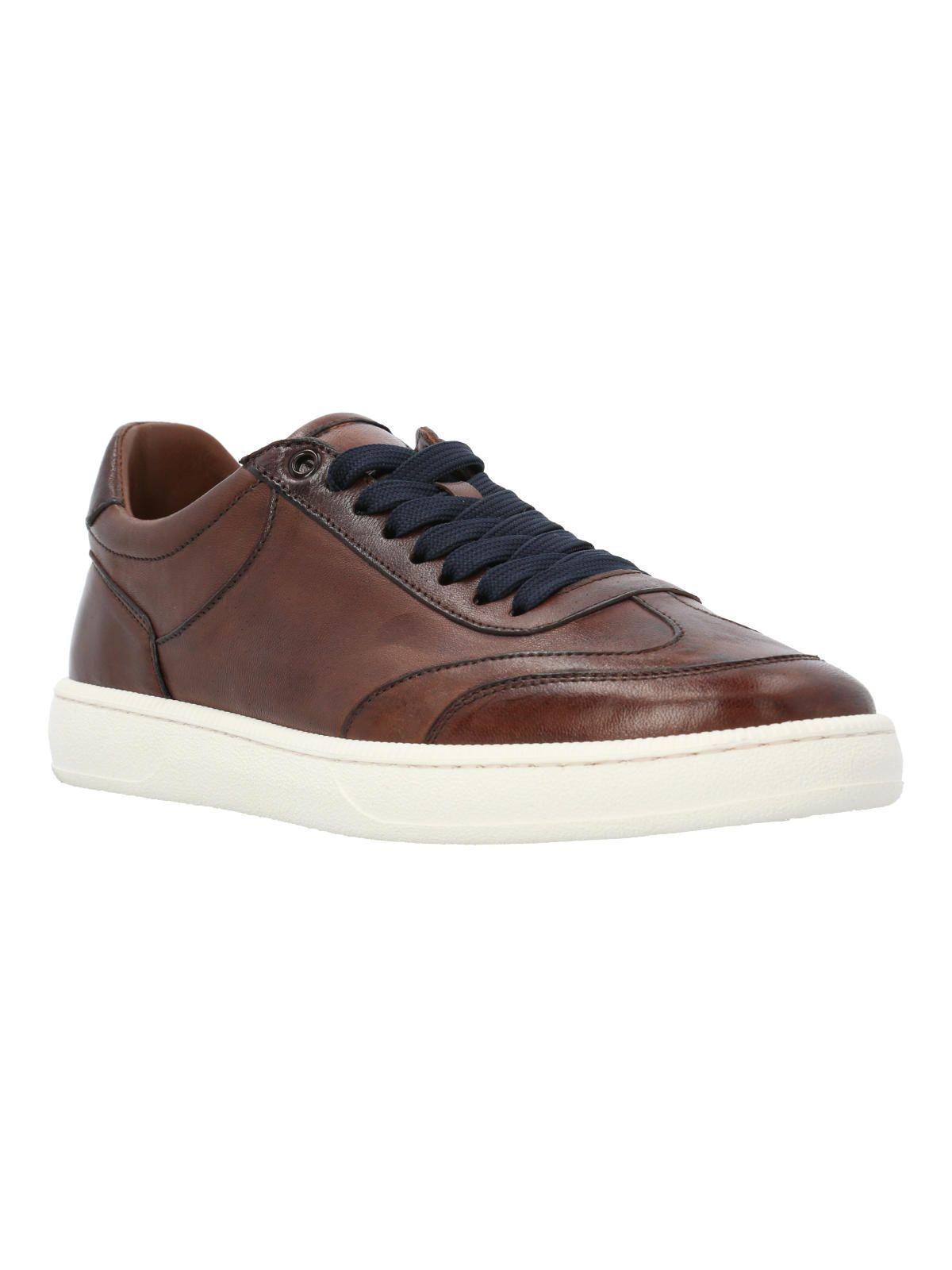 Zapatilla Cuero Hombre Lagos Café-1
