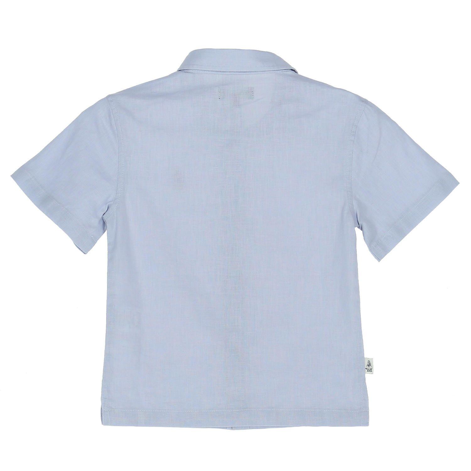 Camisa Niño Lino Celeste-1