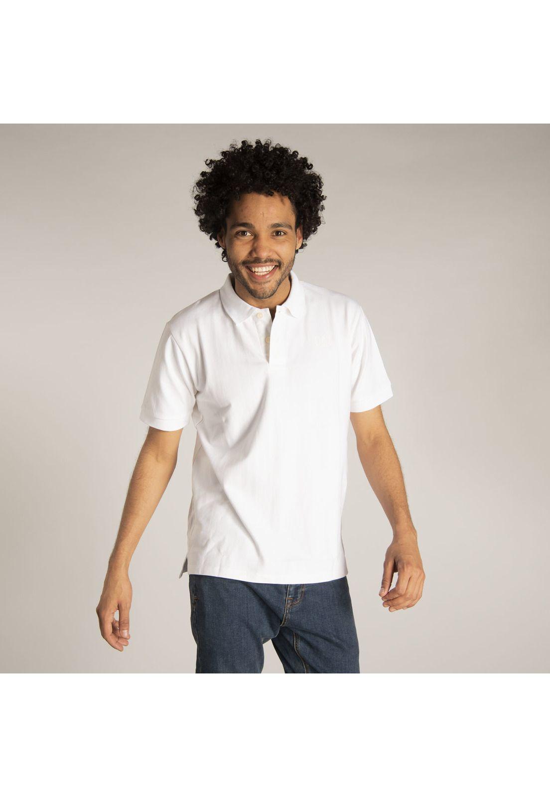 Polera M/C Hombre Fdtn Stretch Pique P Blanco-1