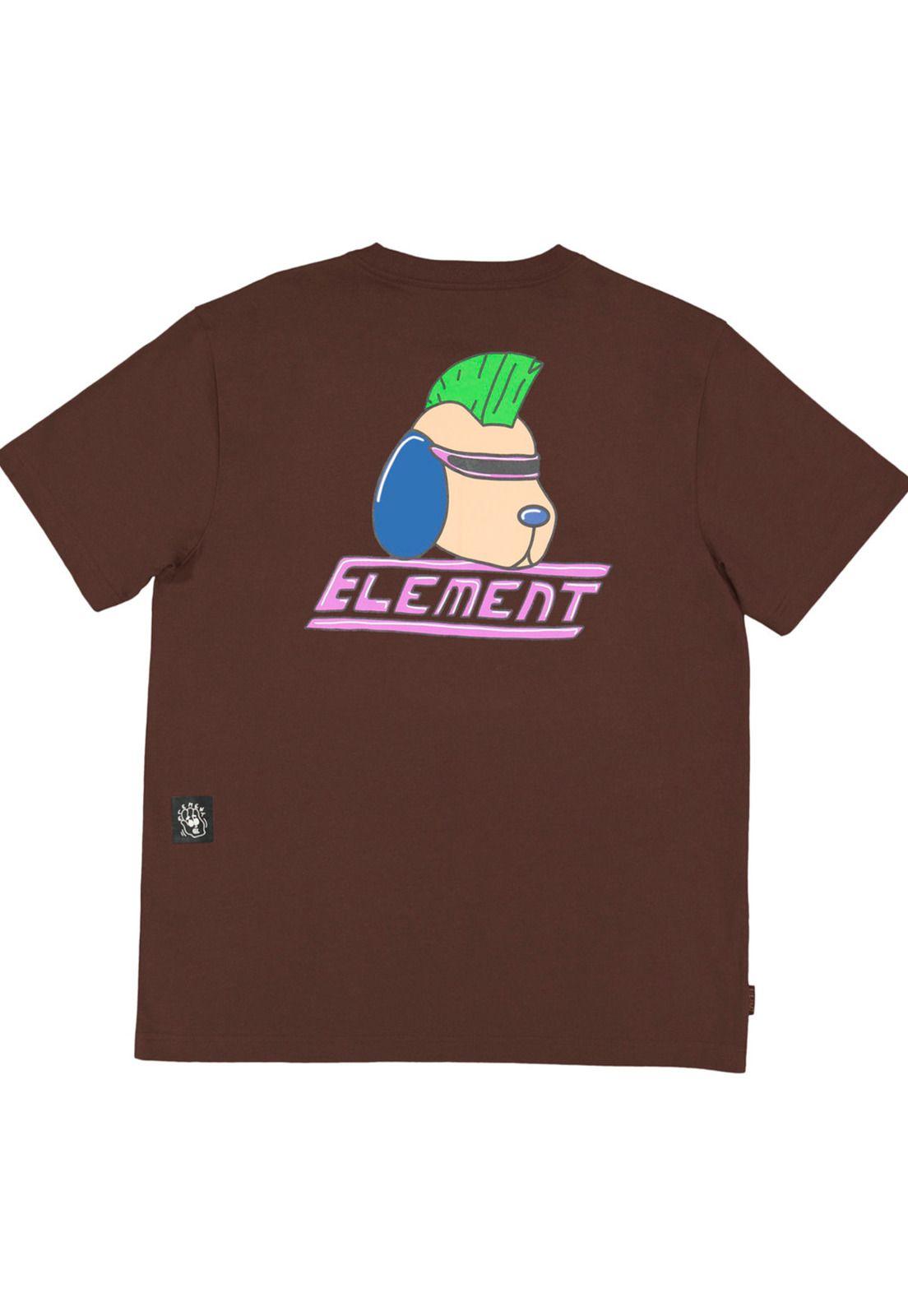 Polera Manga Corta Hombre Lctxe Tech Dog Café-1