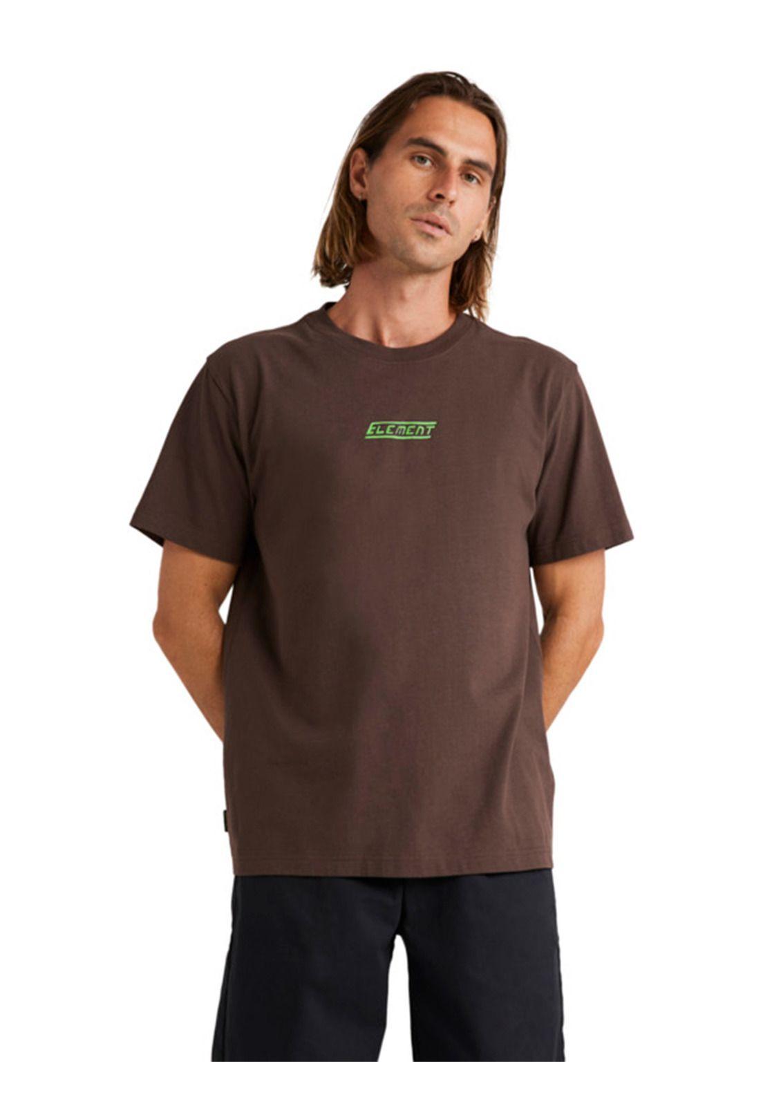 Polera Manga Corta Hombre Lctxe Tech Dog Café-3