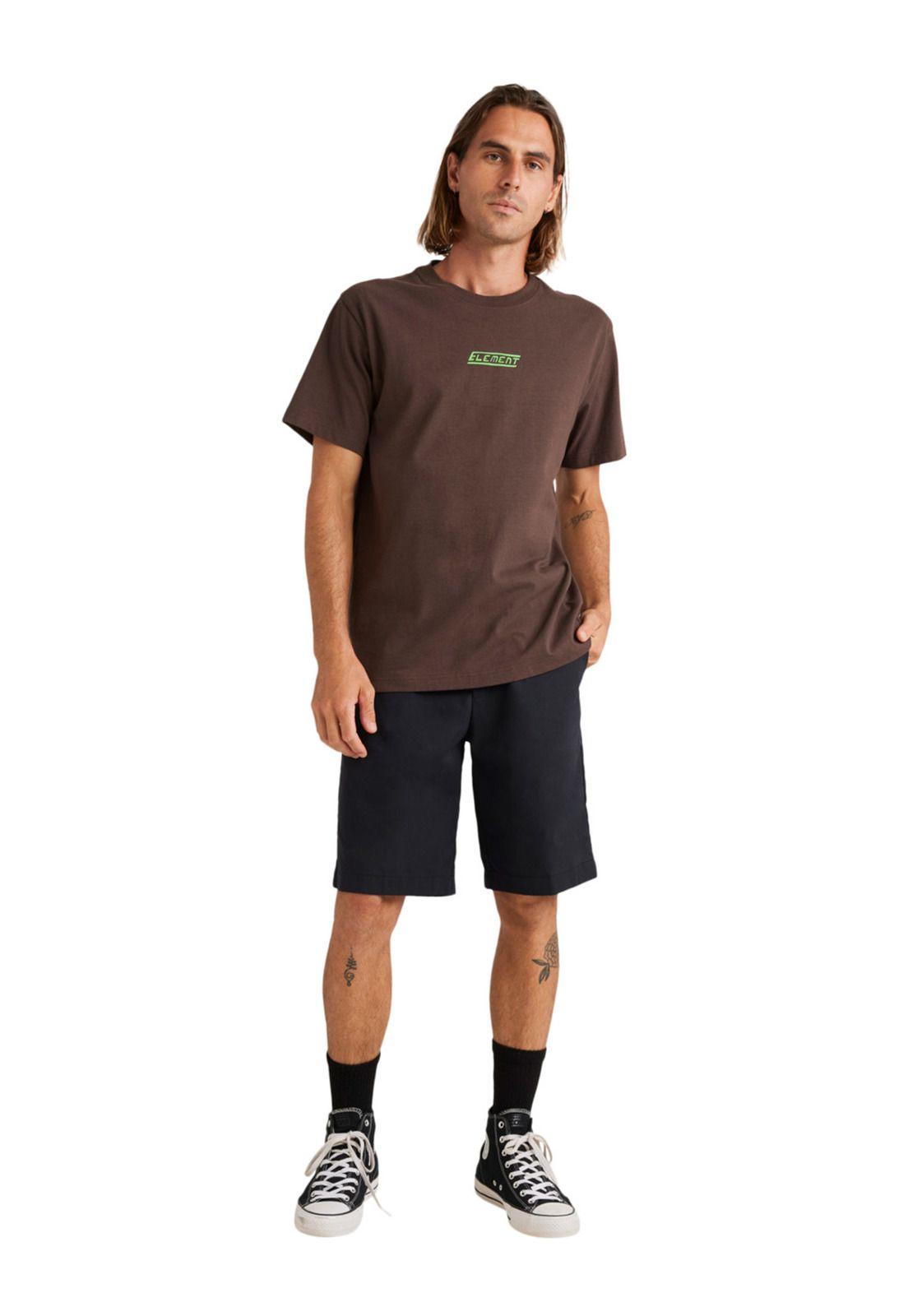 Polera Manga Corta Hombre Lctxe Tech Dog Café-4