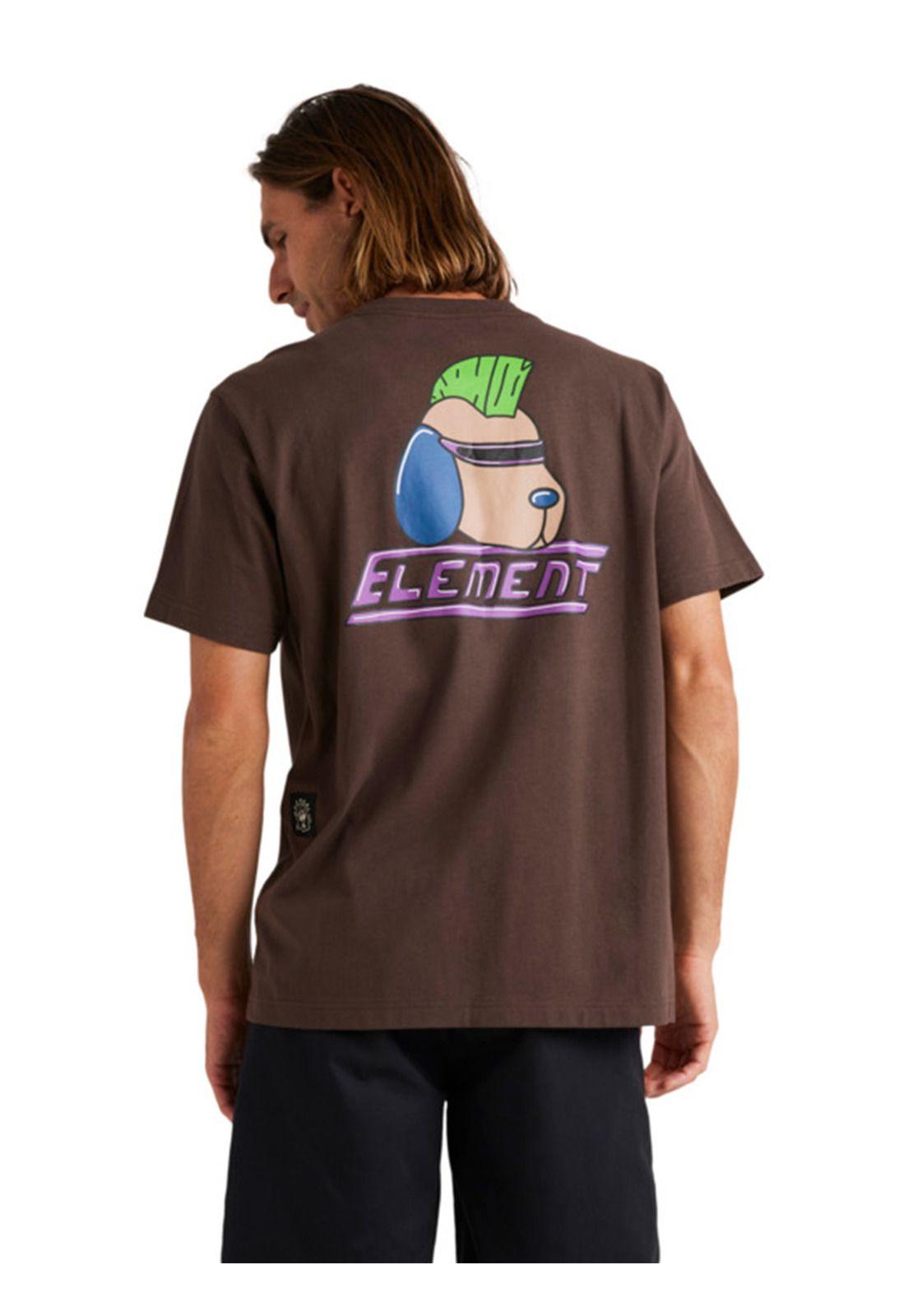 Polera Manga Corta Hombre Lctxe Tech Dog Café-5