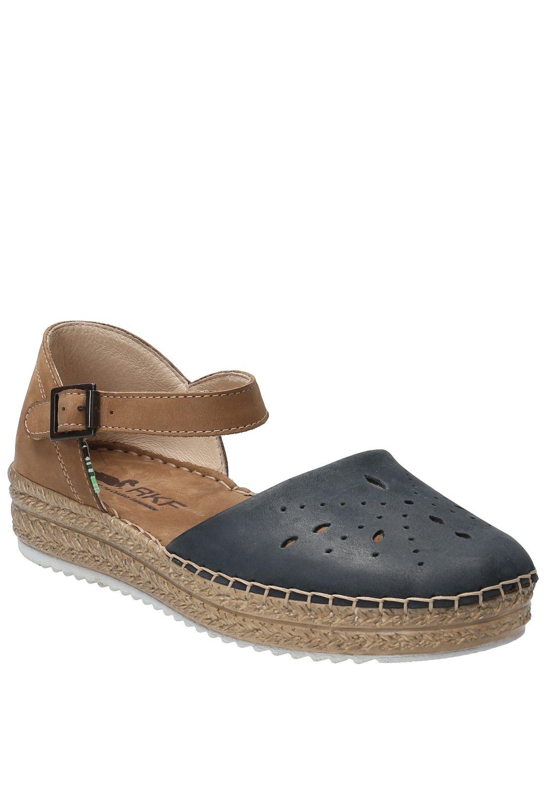 Alpargata Cuero Mujer Angostura Azul-1