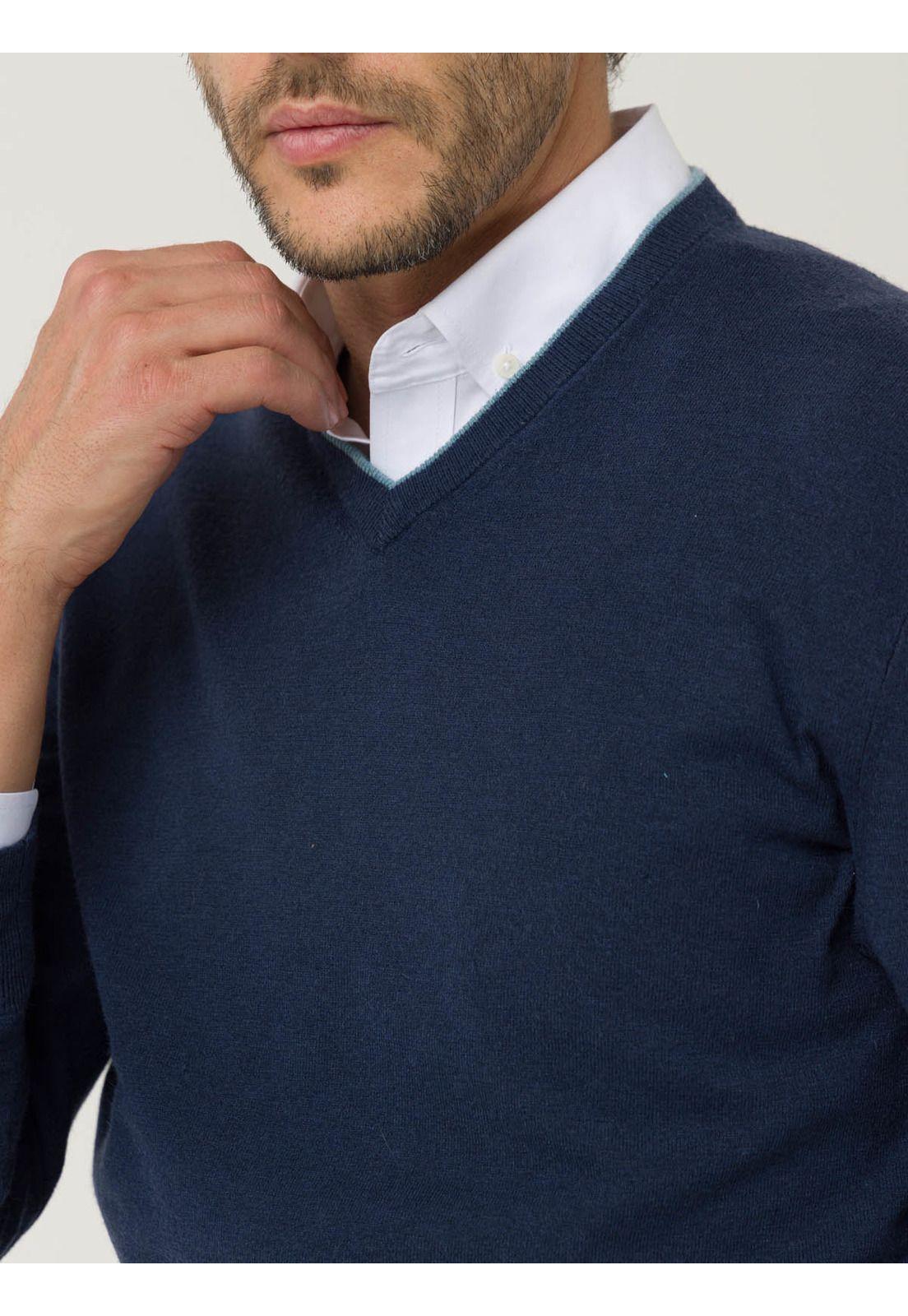 Sweater Fibras Recicladas Hombre Angriv Azul-6