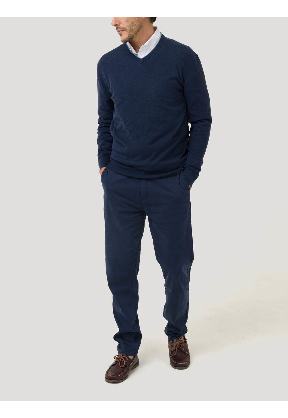 Sweater Fibras Recicladas Hombre Angriv Azul-7