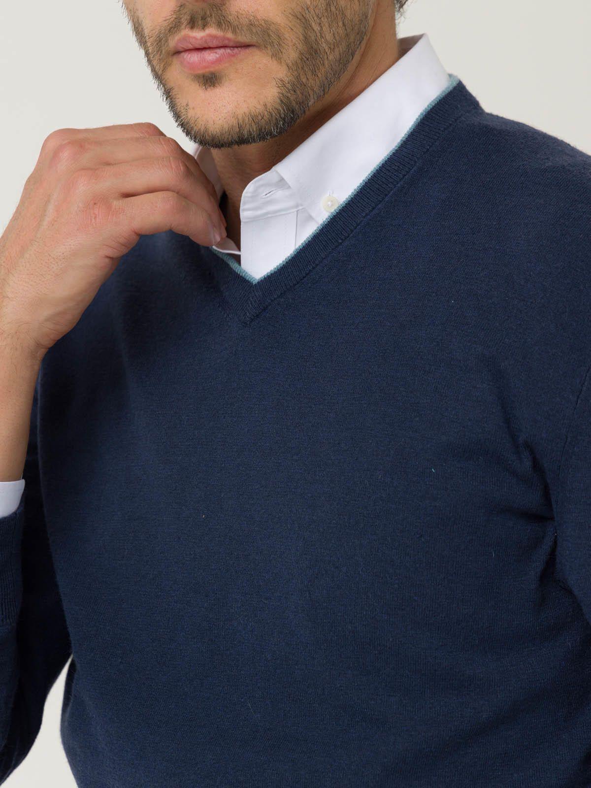 Sweater Fibras Recicladas Hombre Angriv Azul-6