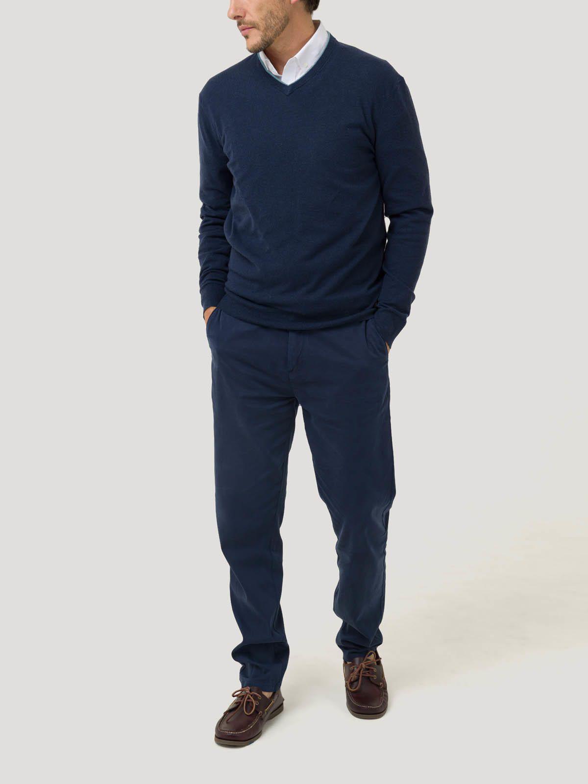 Sweater Fibras Recicladas Hombre Angriv Azul-7