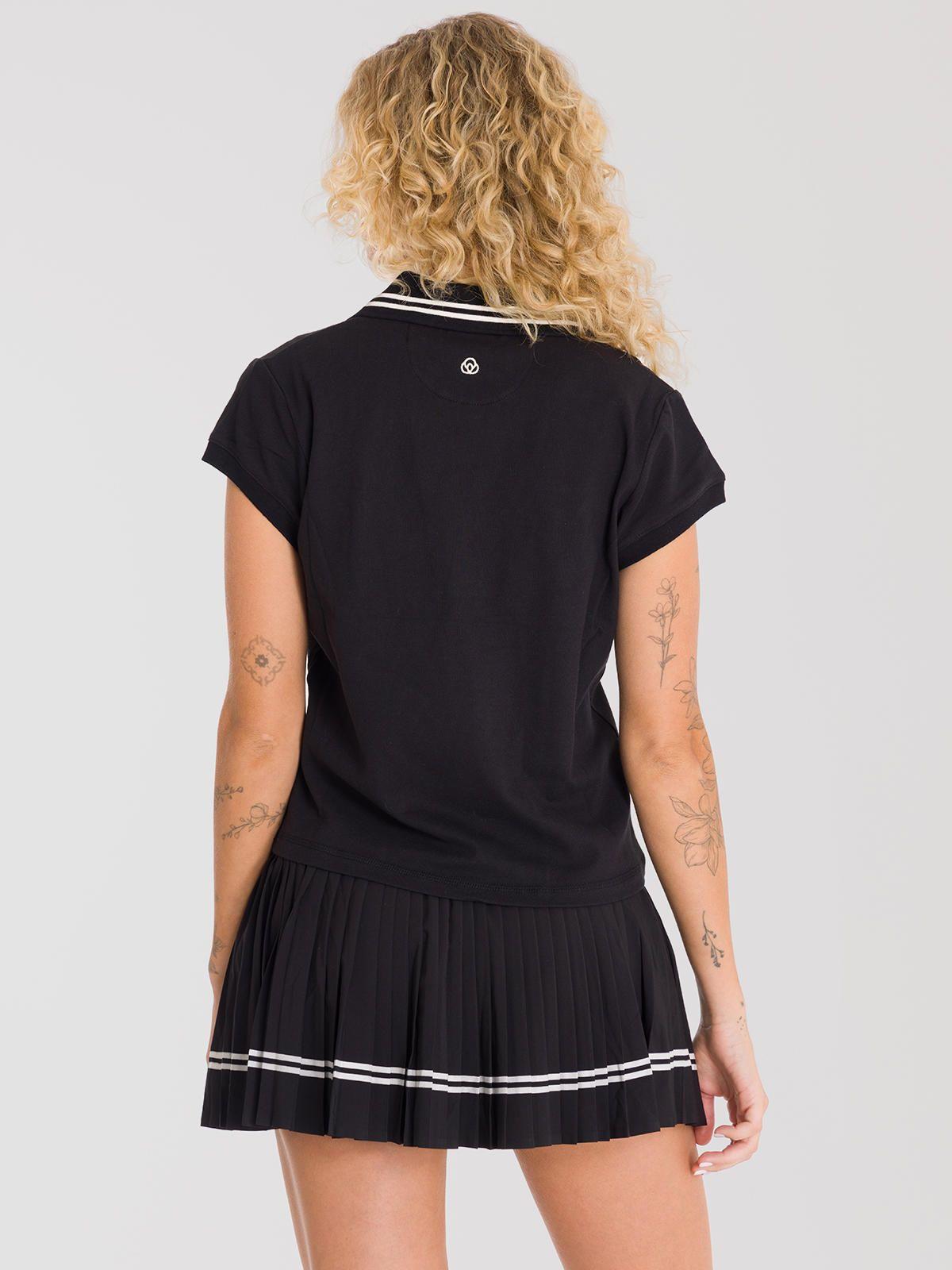 Polera Polo Mujer Heritage SAINTMALE Negra-3