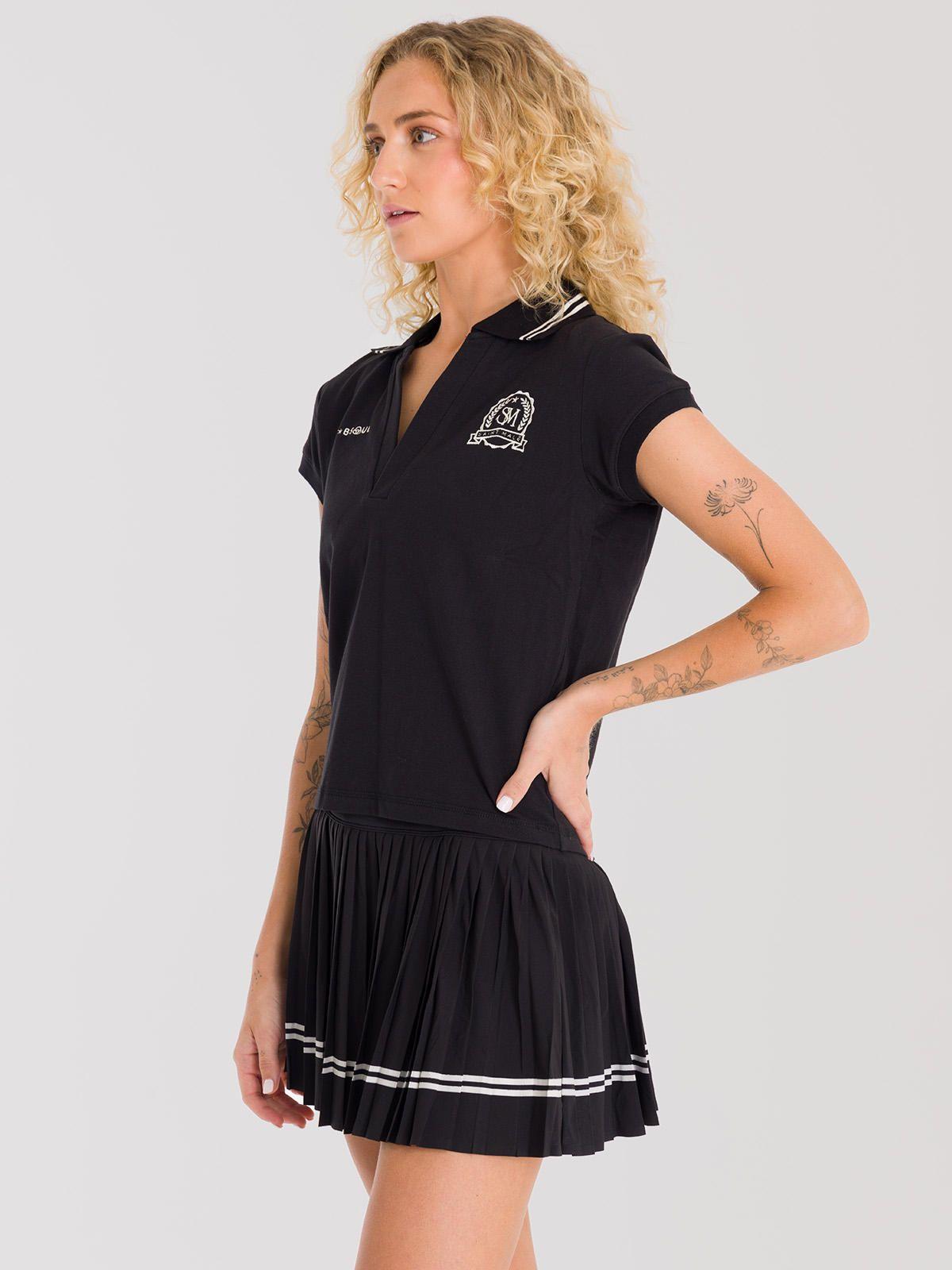 Polera Polo Mujer Heritage SAINTMALE Negra-4