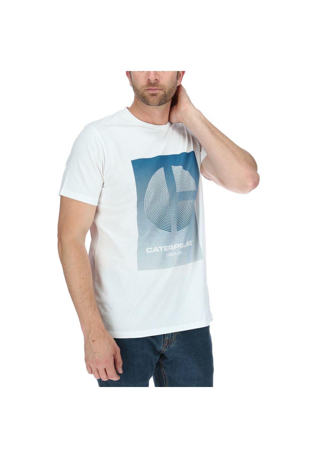 Polera Mc Hombre C Block Tee Blanco-3