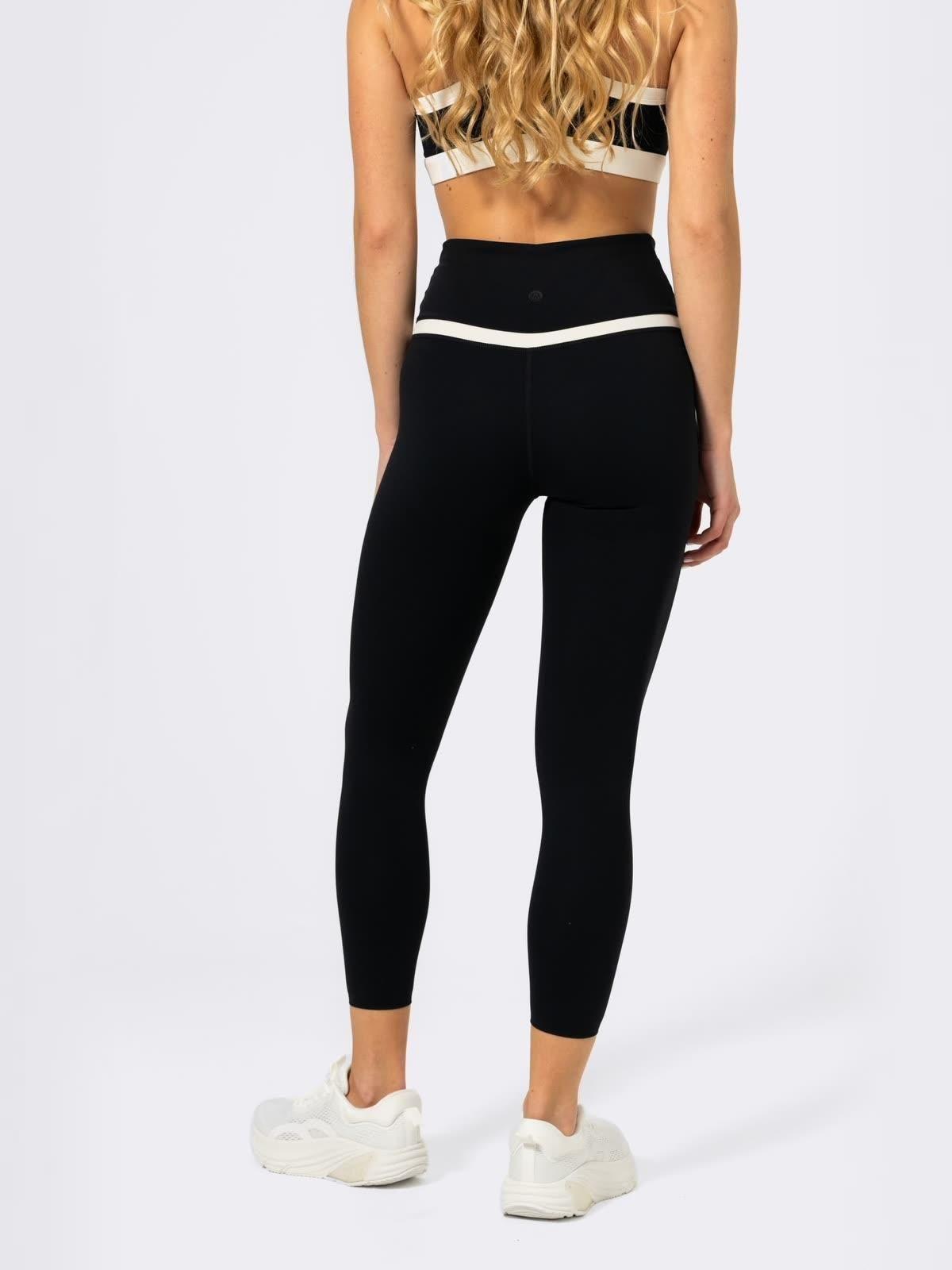 Calza Ankle Bianca Aloe Negra Mujer-3